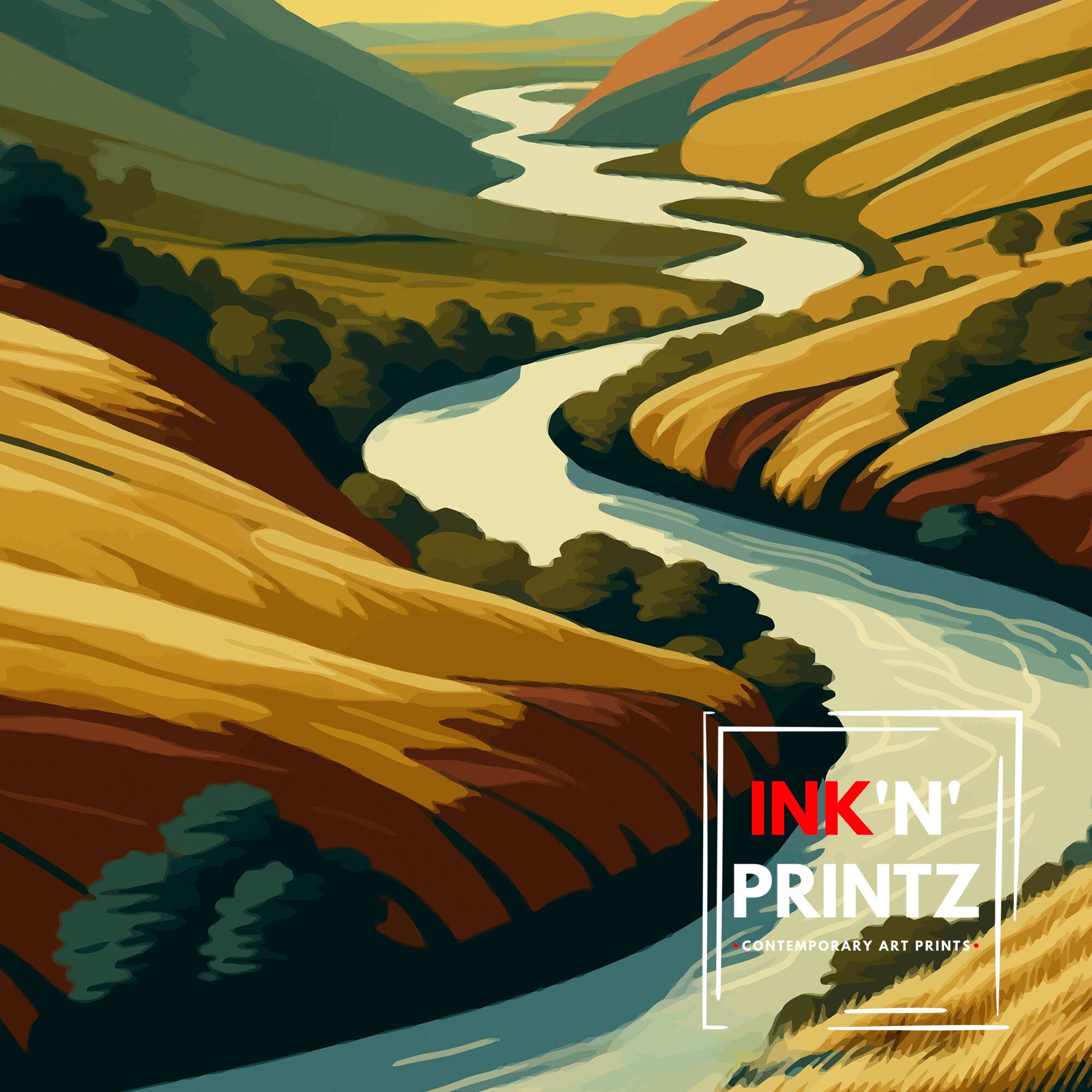 Weardale England Travel Poster, North Pennines Print