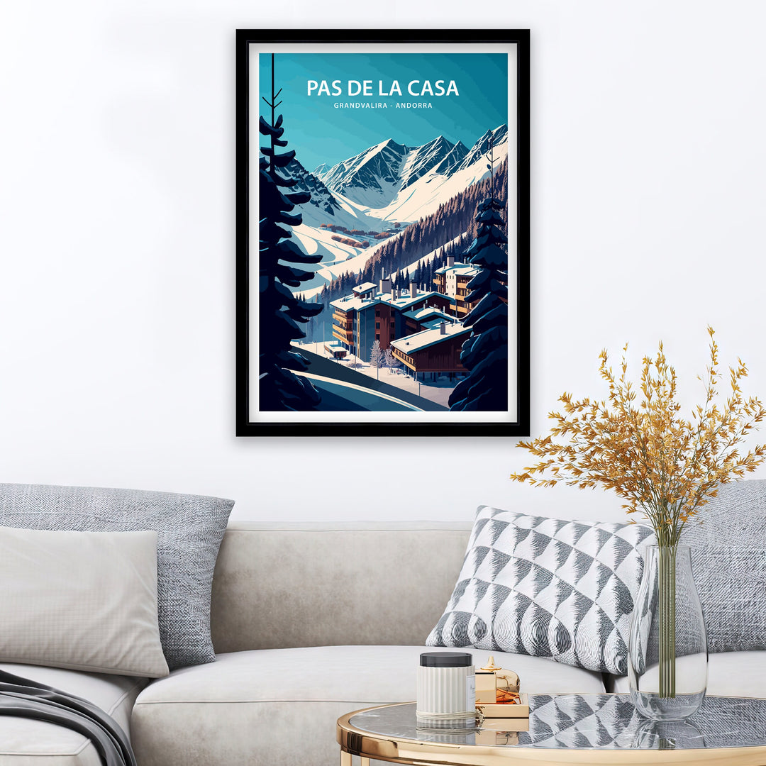 Pas de la Casa Andorra Travel Poster