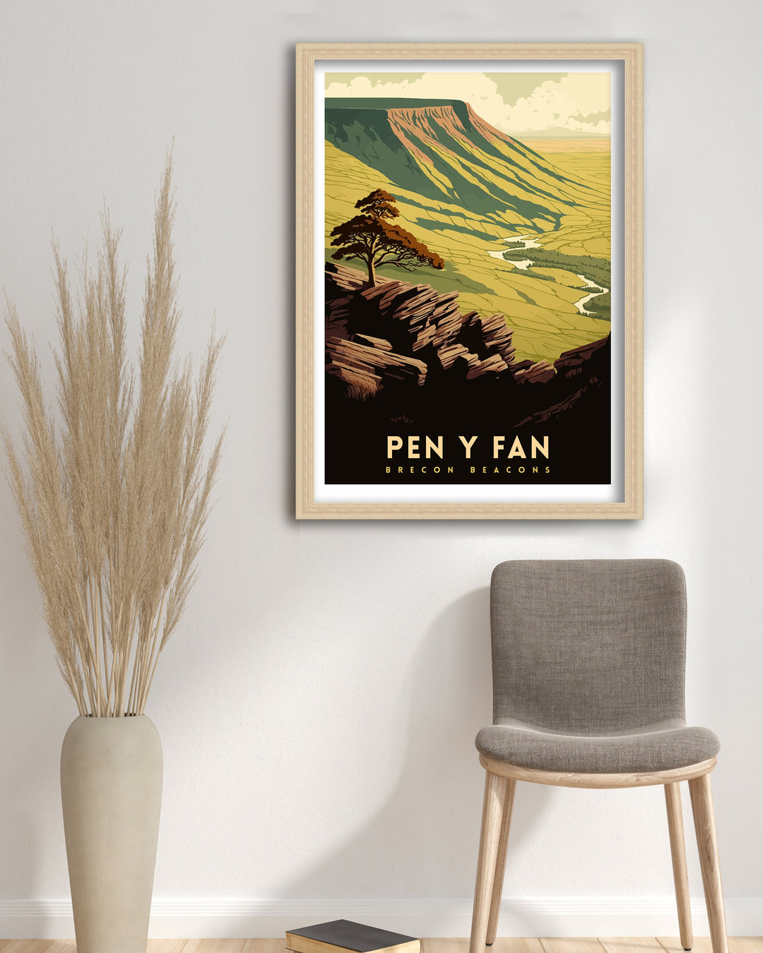 Pen y Fan Wales Travel Poster Pen y Fan Wall Art Pen y Fan Home Living Decor Wales Illustration Travel Poster Gift Wales Home Decor