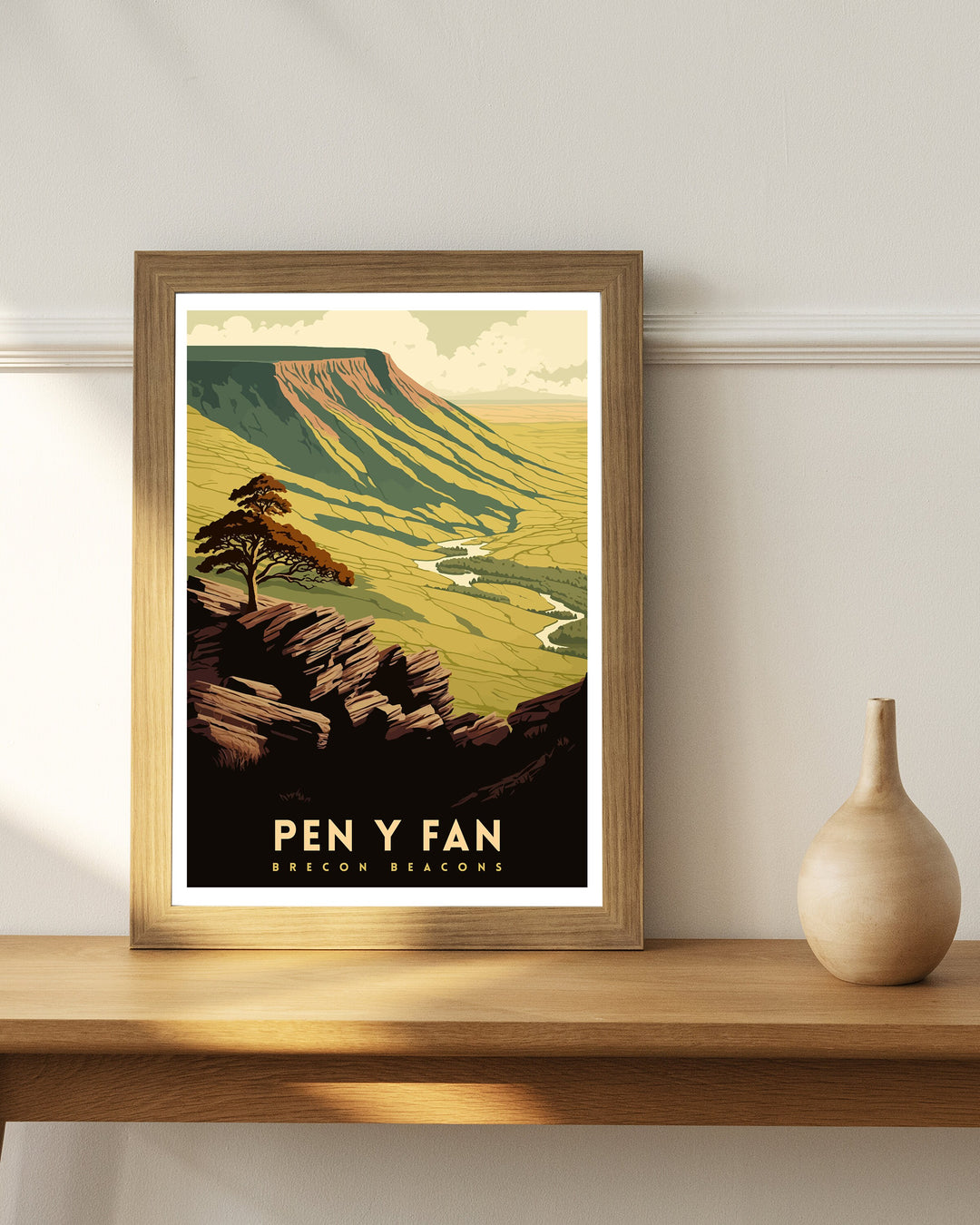 Pen y Fan Wales Travel Poster Pen y Fan Wall Art Pen y Fan Home Living Decor Wales Illustration Travel Poster Gift Wales Home Decor