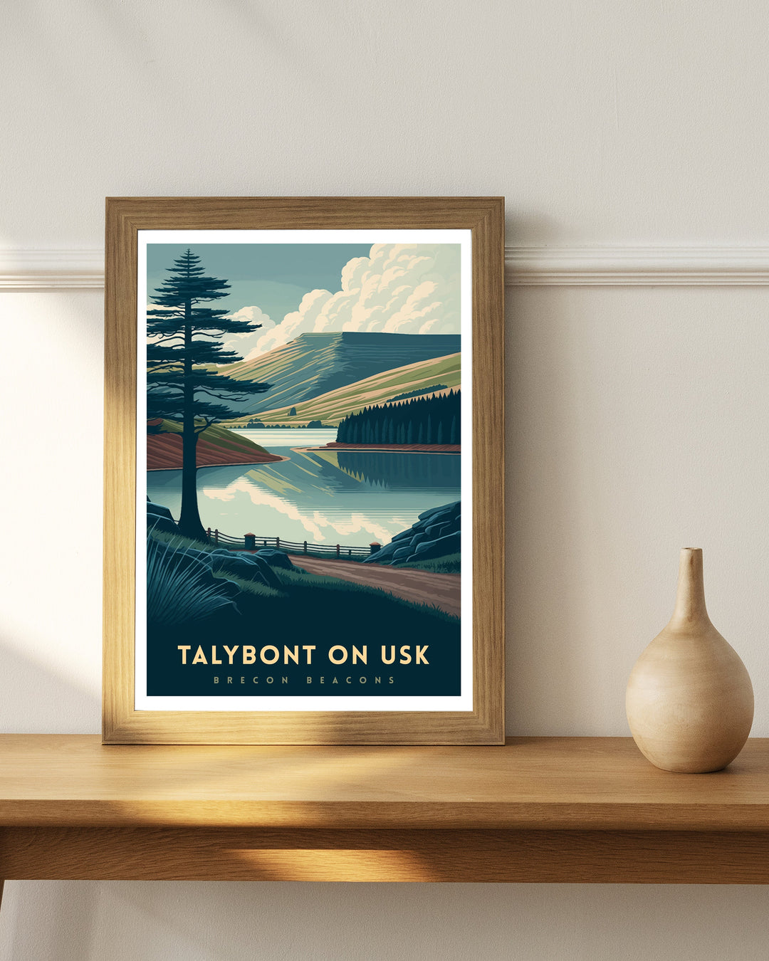 Talybont-on-Usk Brecon Beacons Travel Poster Wales Wall Art Talybont-on-Usk Illustration Travel Poster Talybont-on-Usk Home Decor