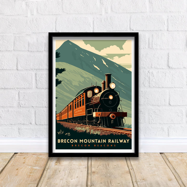 Brecon Beacons Mountain Railway Poster Wales Train Wall Art Decor Train Travel Poster Gift for Train Enthusiasts Brecon Beacons Railway Art