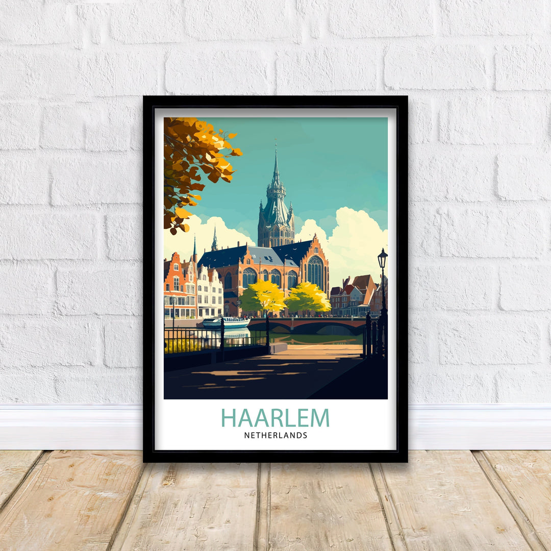 Haarlem Netherlands Travel Poster Haarlem