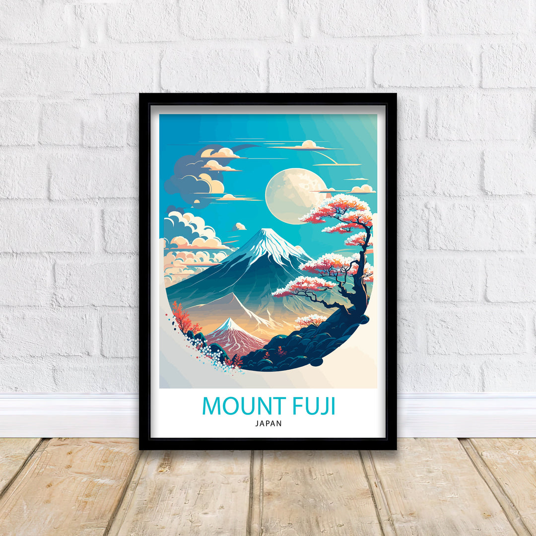 Mount Fuji Travel Poster Japan