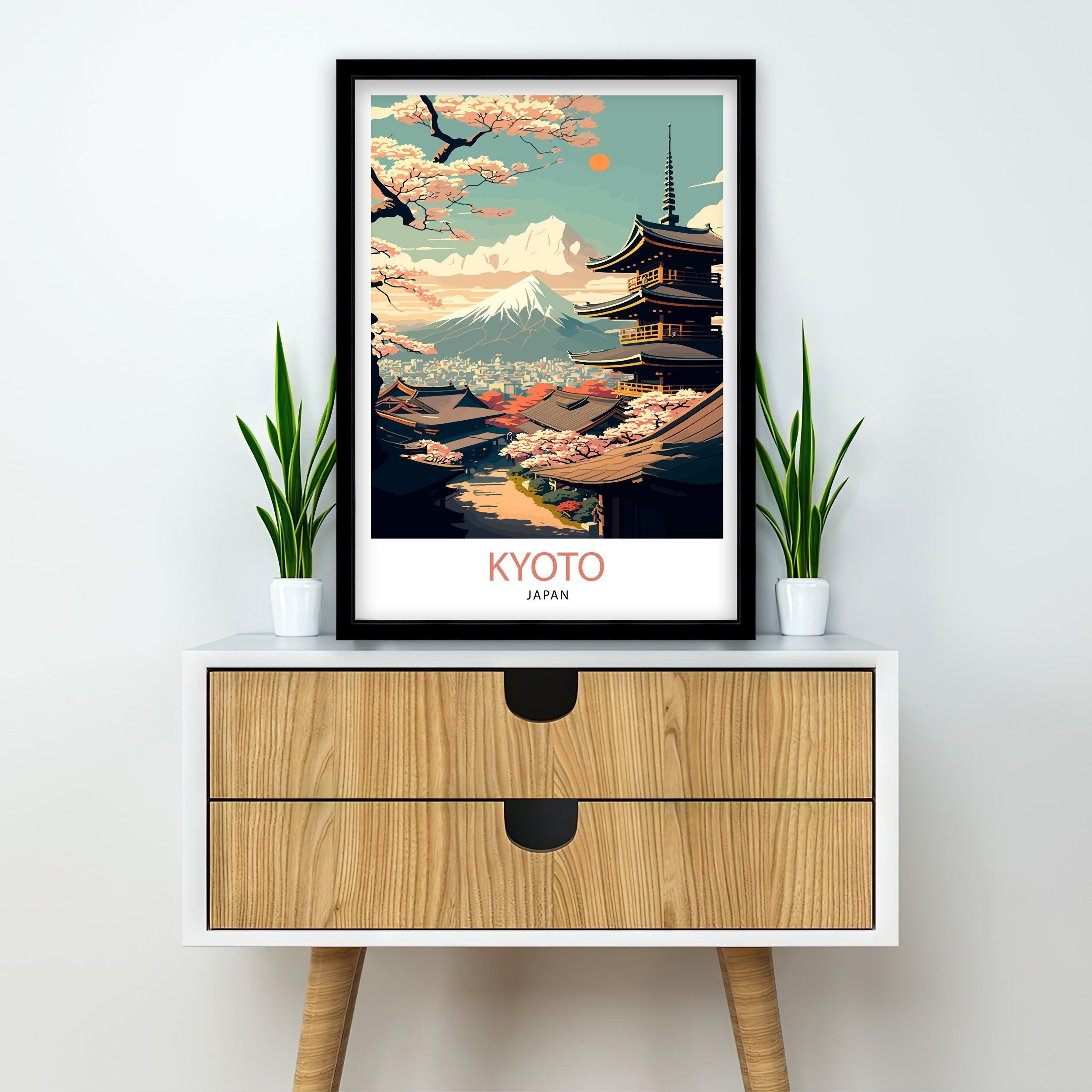 Kyoto Japan Art Print, Fushimi Inari Shrine, Travel Poster