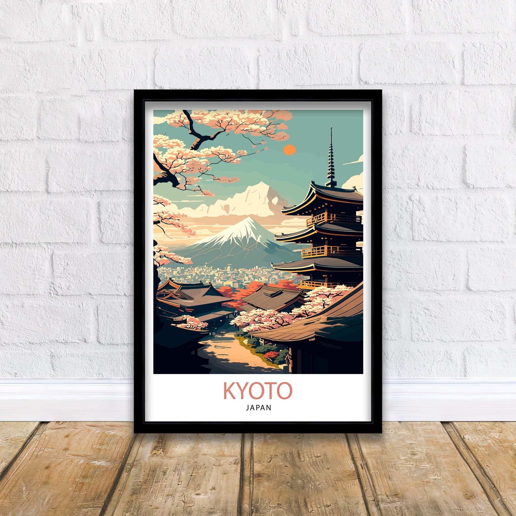 Kyoto Japan Art Print, Fushimi Inari Shrine, Travel Poster