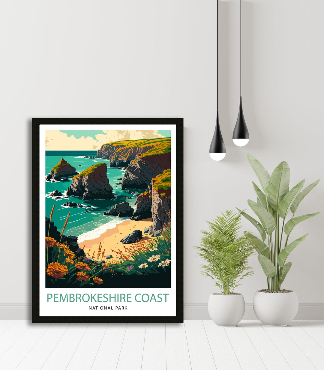 Pembrokeshire Travel Poster Pembrokeshire Coast Pembrokeshire Poster Pembrokeshire Art Landscape National Park Pembrokeshire