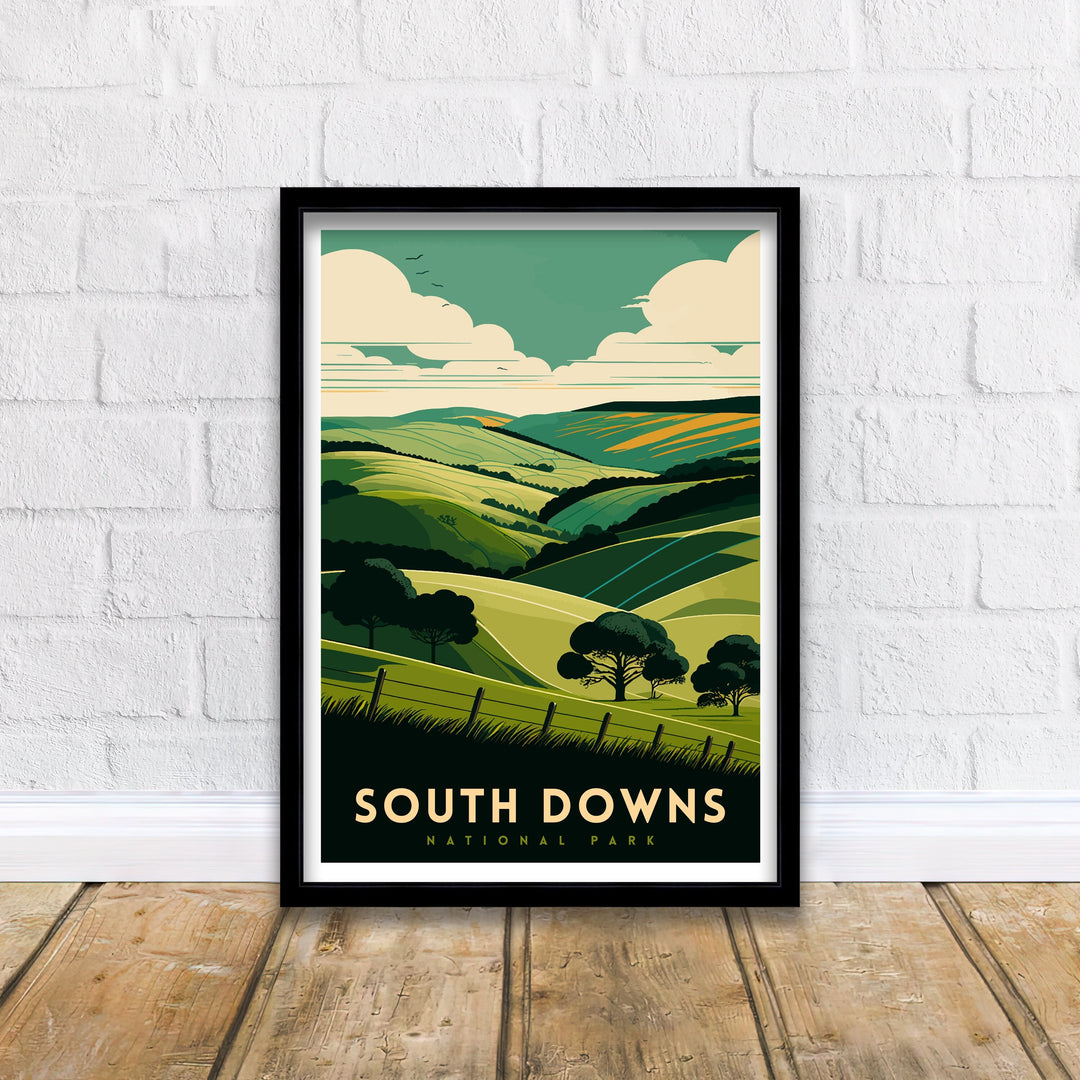 South Downs Travel Poster ,