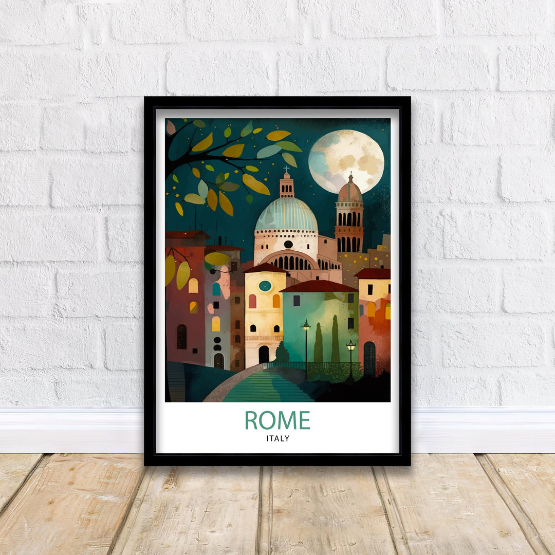 Rome Italy Travel Poster Rome Wall Art Rome Poster Italy Travel Posters Rome Art Poster Rome Italy Illustration Rome Home Living Decor