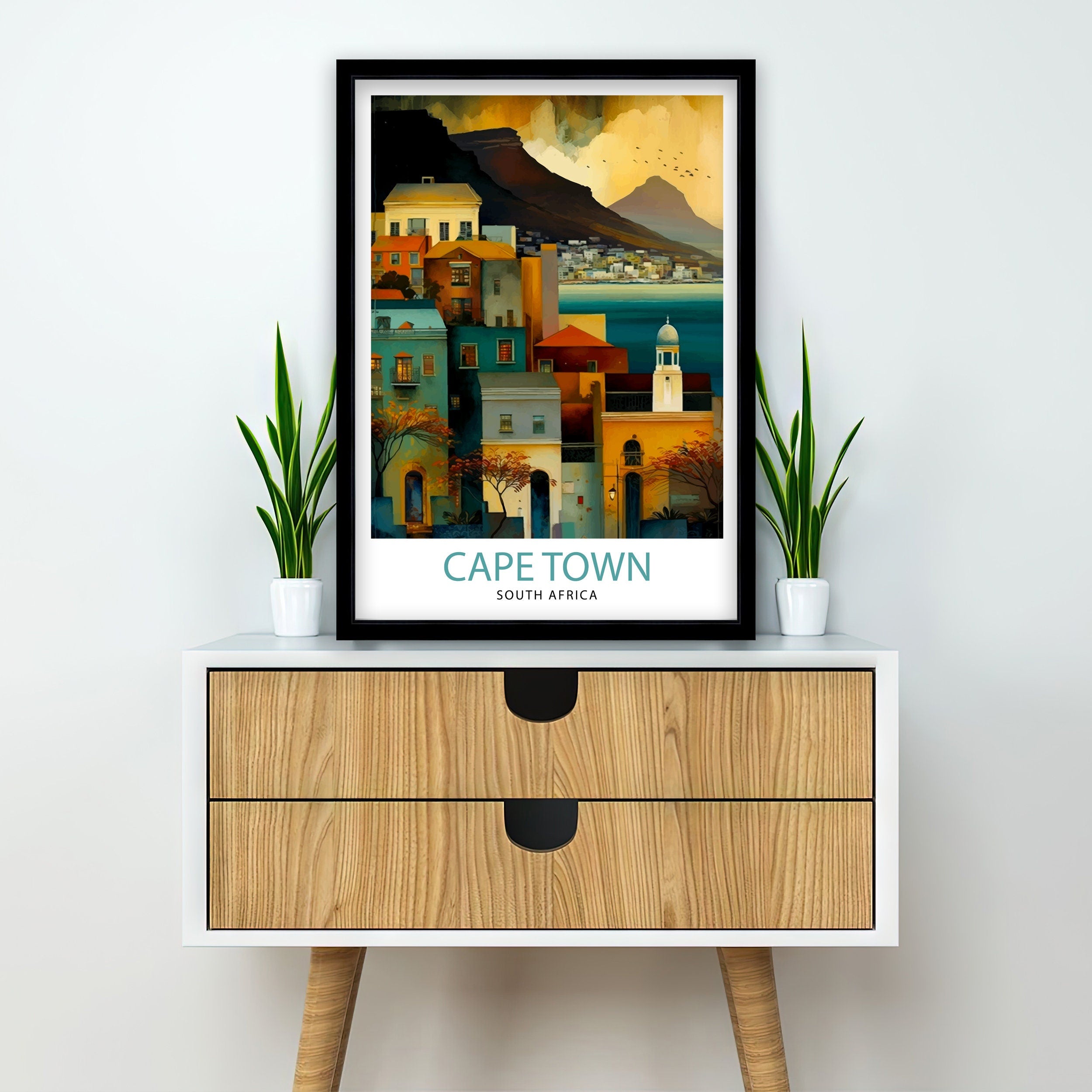 Cape Town Art Print, South Africa Travel Poster