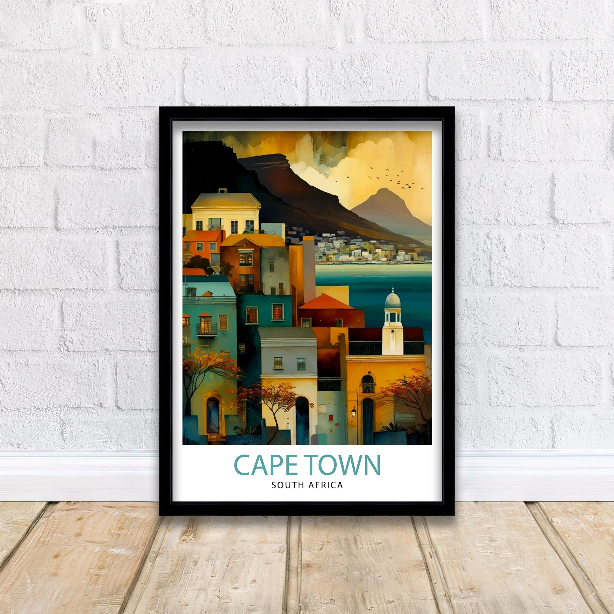 Cape Town Art Print, South Africa Travel Poster