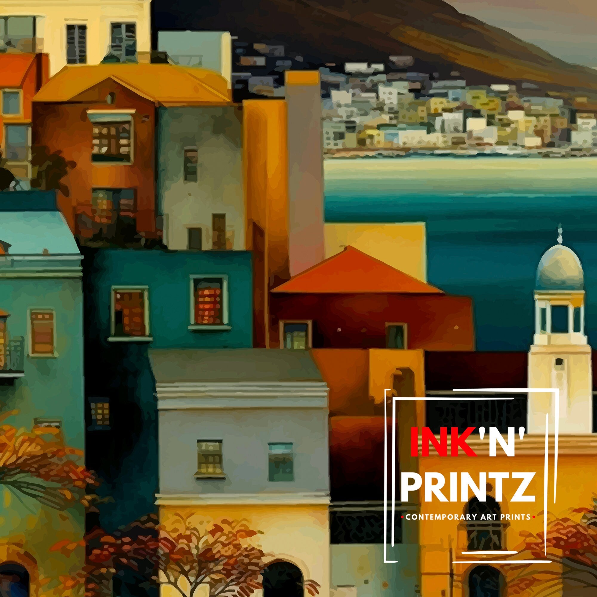 Cape Town Art Print, South Africa Travel Poster