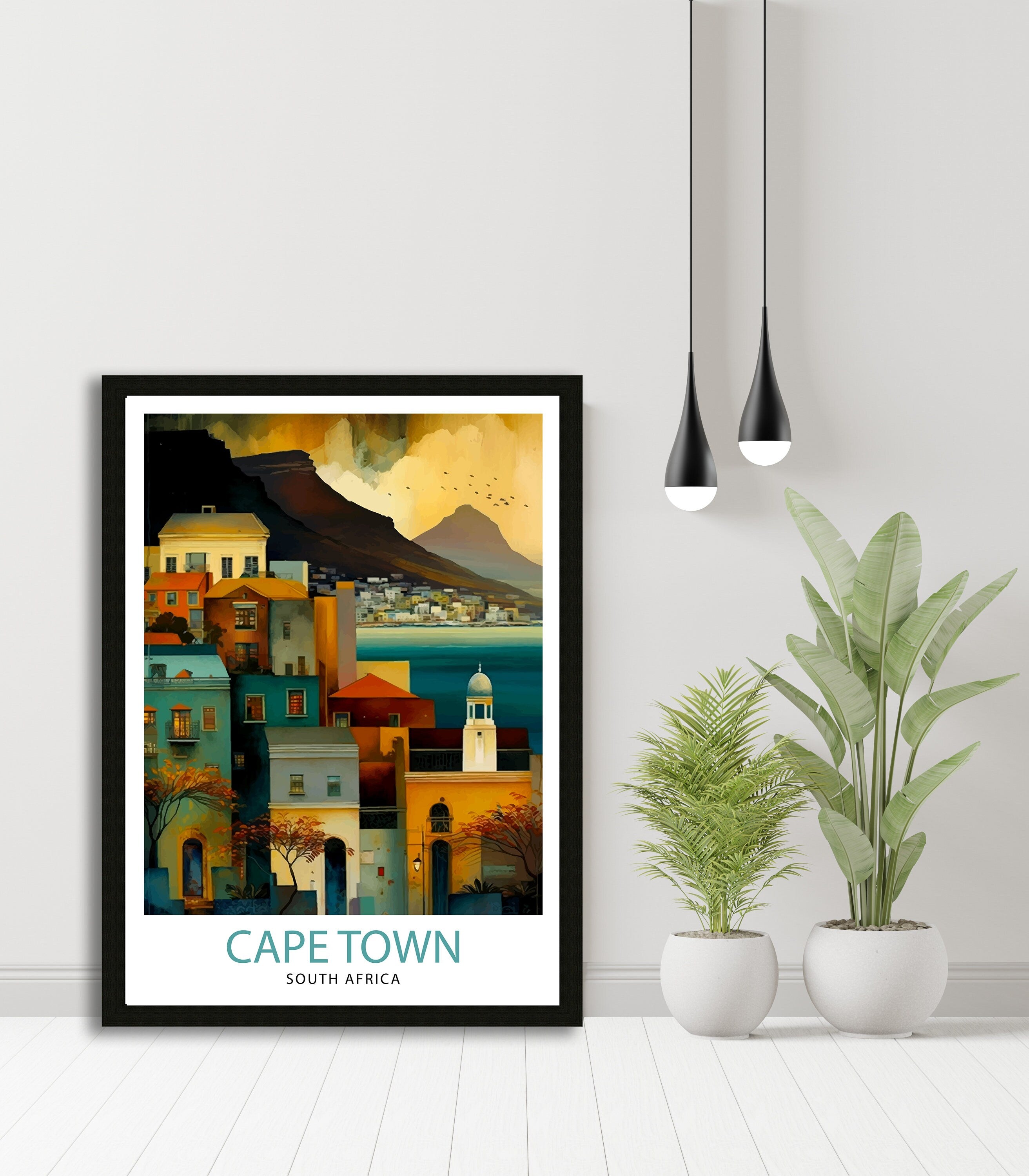 Cape Town Art Print, South Africa Travel Poster