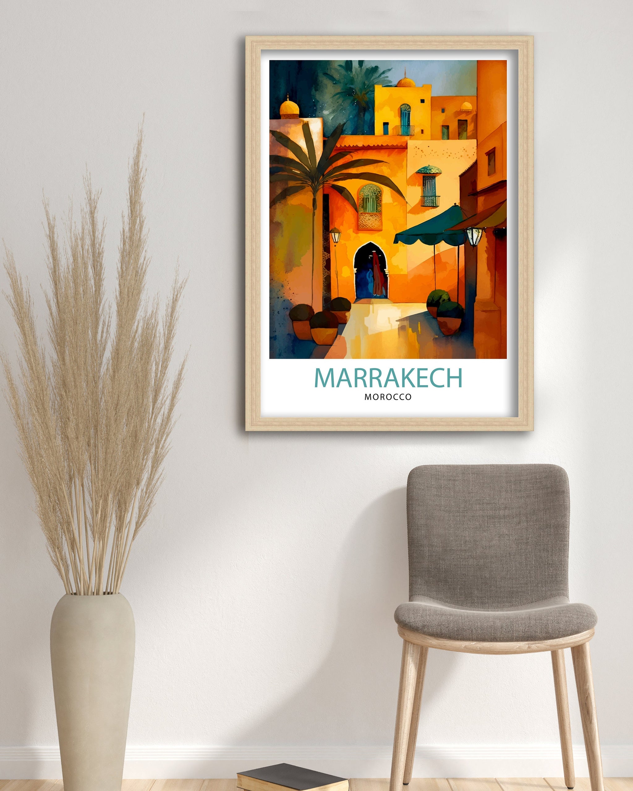 Marrakech Travel Poster | Morocco Wall Art Print