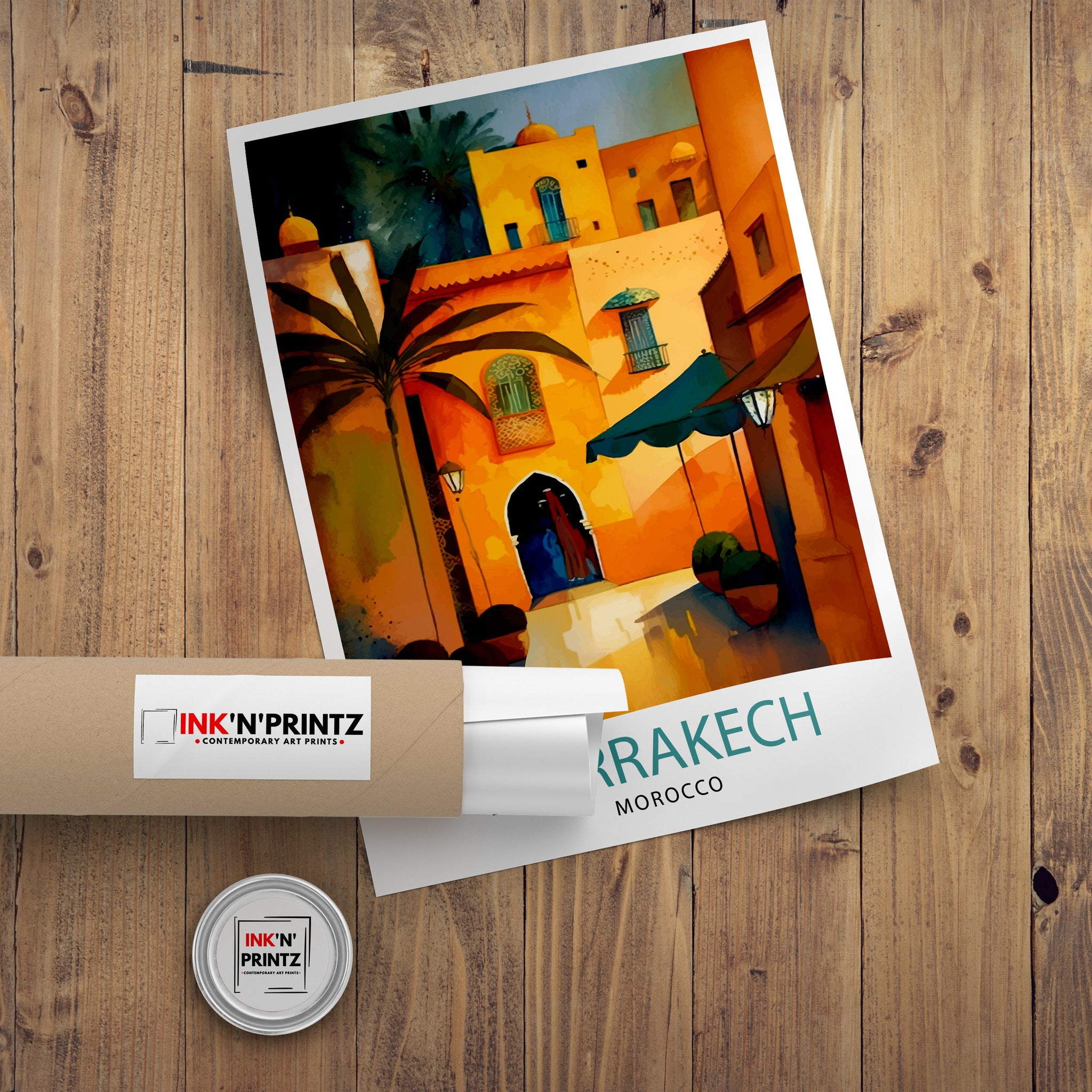 Marrakech Travel Poster | Morocco Wall Art Print