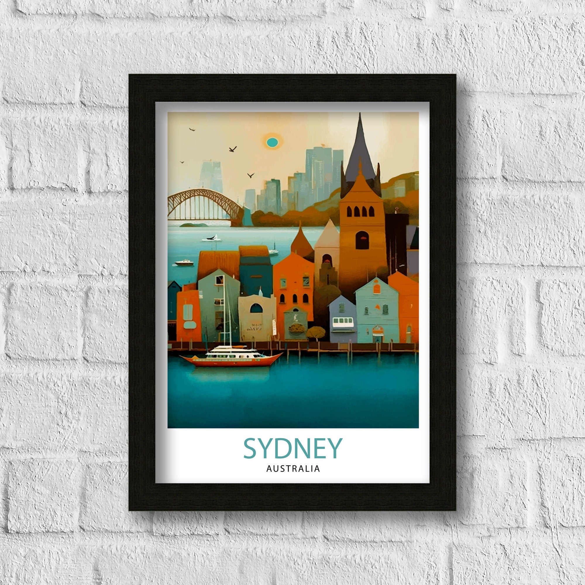 Sydney Australia Travel Poster Sydney
