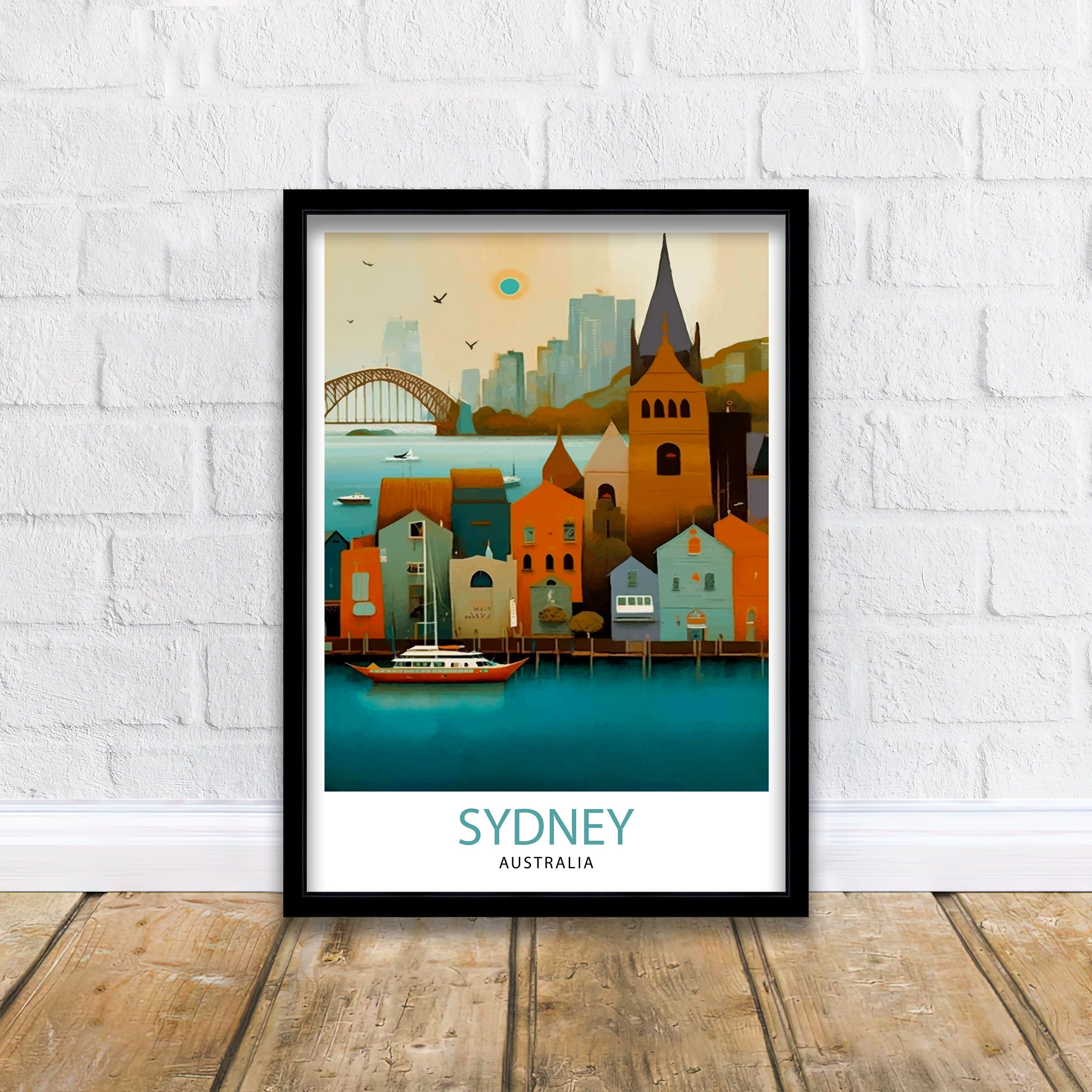 Sydney Australia Travel Poster Sydney