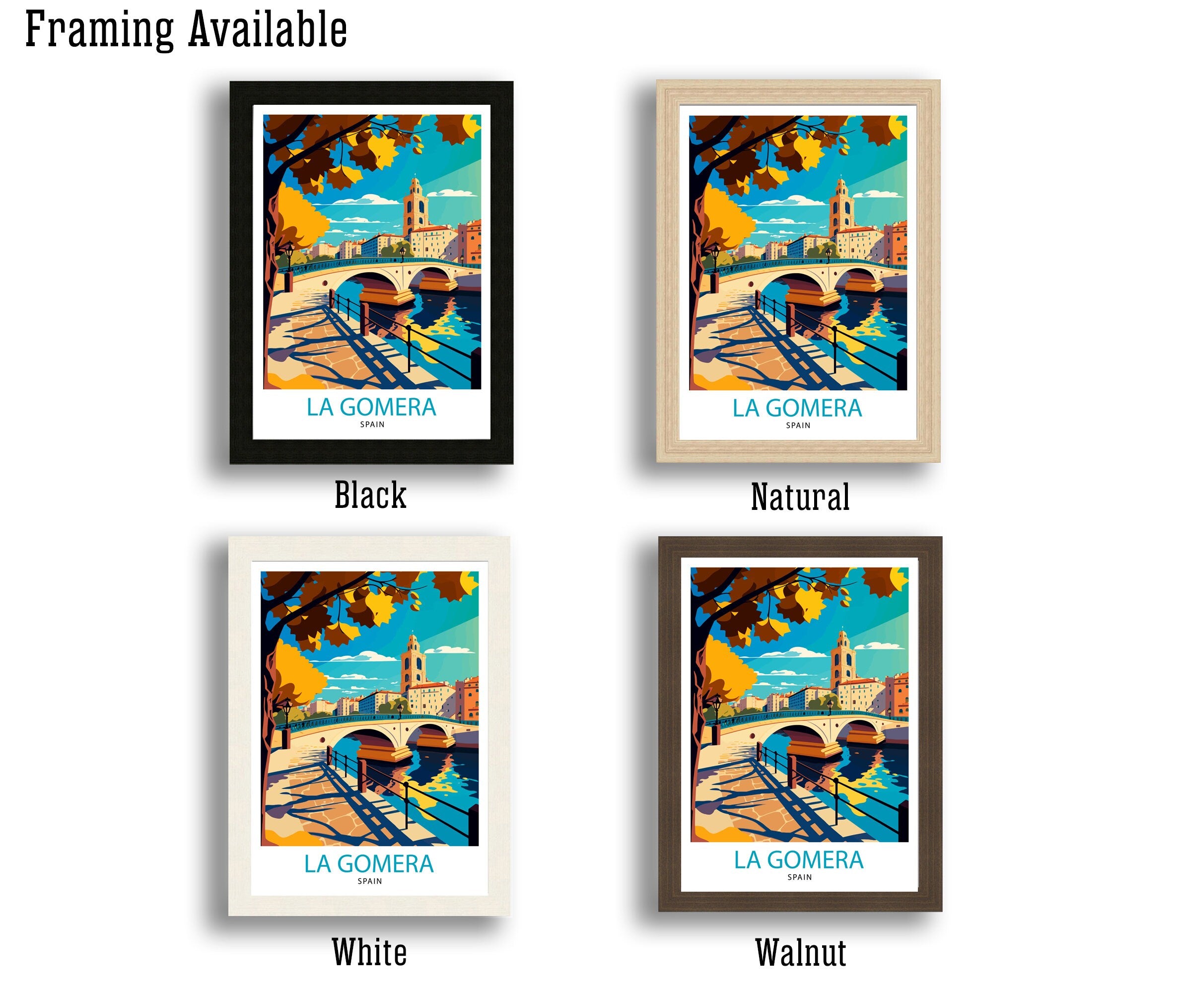 La Gomera Spain Art Print | Travel Poster