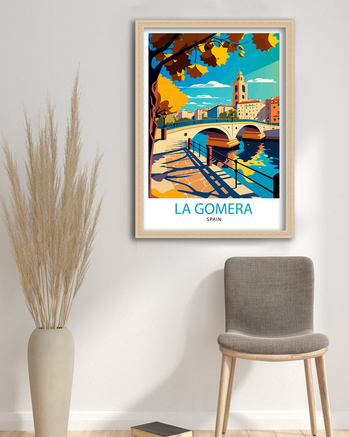 La Gomera Spain Travel Poster La Gomera Wall Art La Gomera Poster Spain Travel Posters La Gomera Art Poster La Gomera Illustration Spain Wall