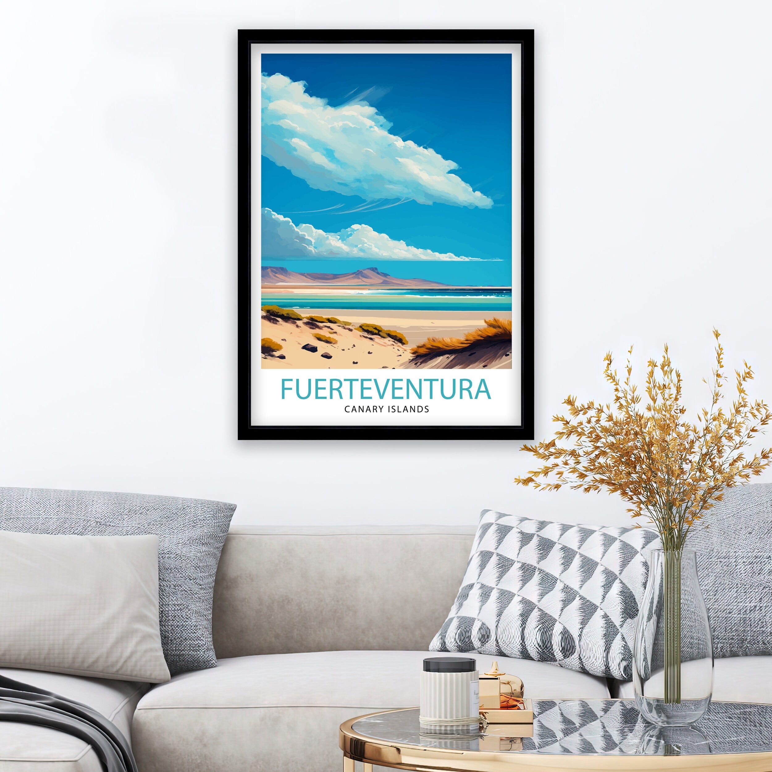 Fuerteventura Print, Canary Islands Travel Poster