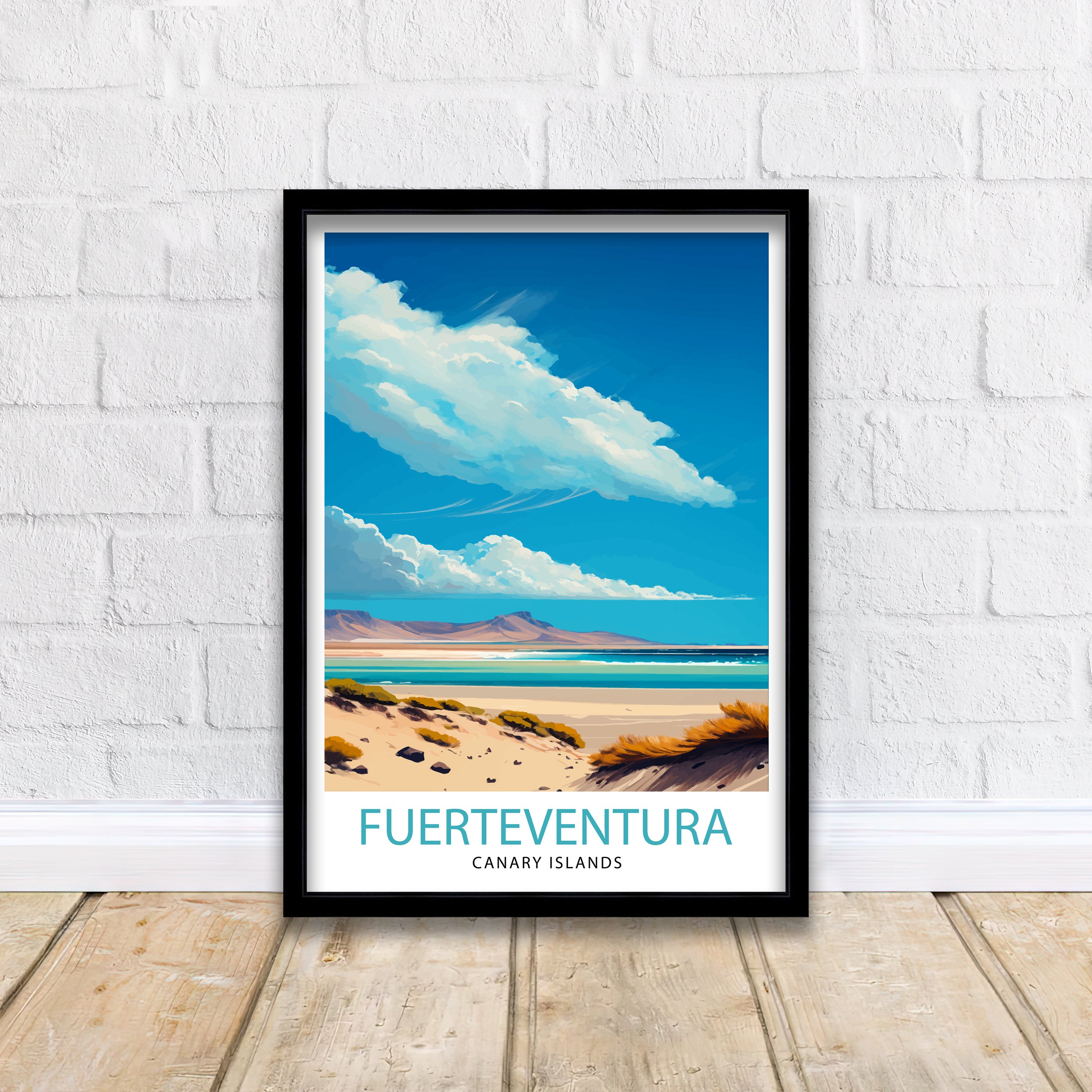 Fuerteventura Print, Canary Islands Travel Poster