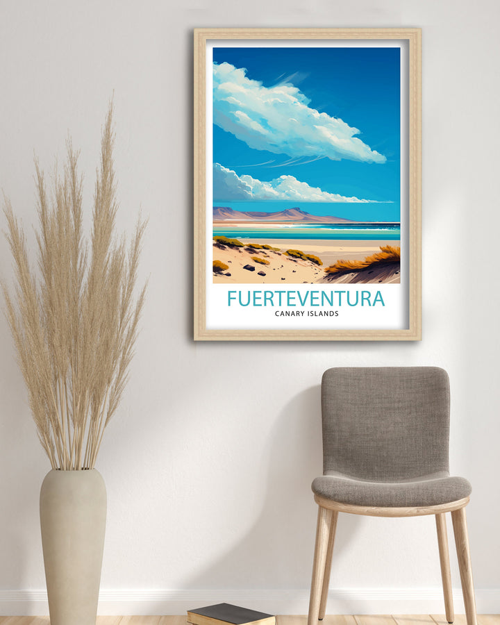 Fuerteventura Canary Islands Travel Poster Fuerteventura