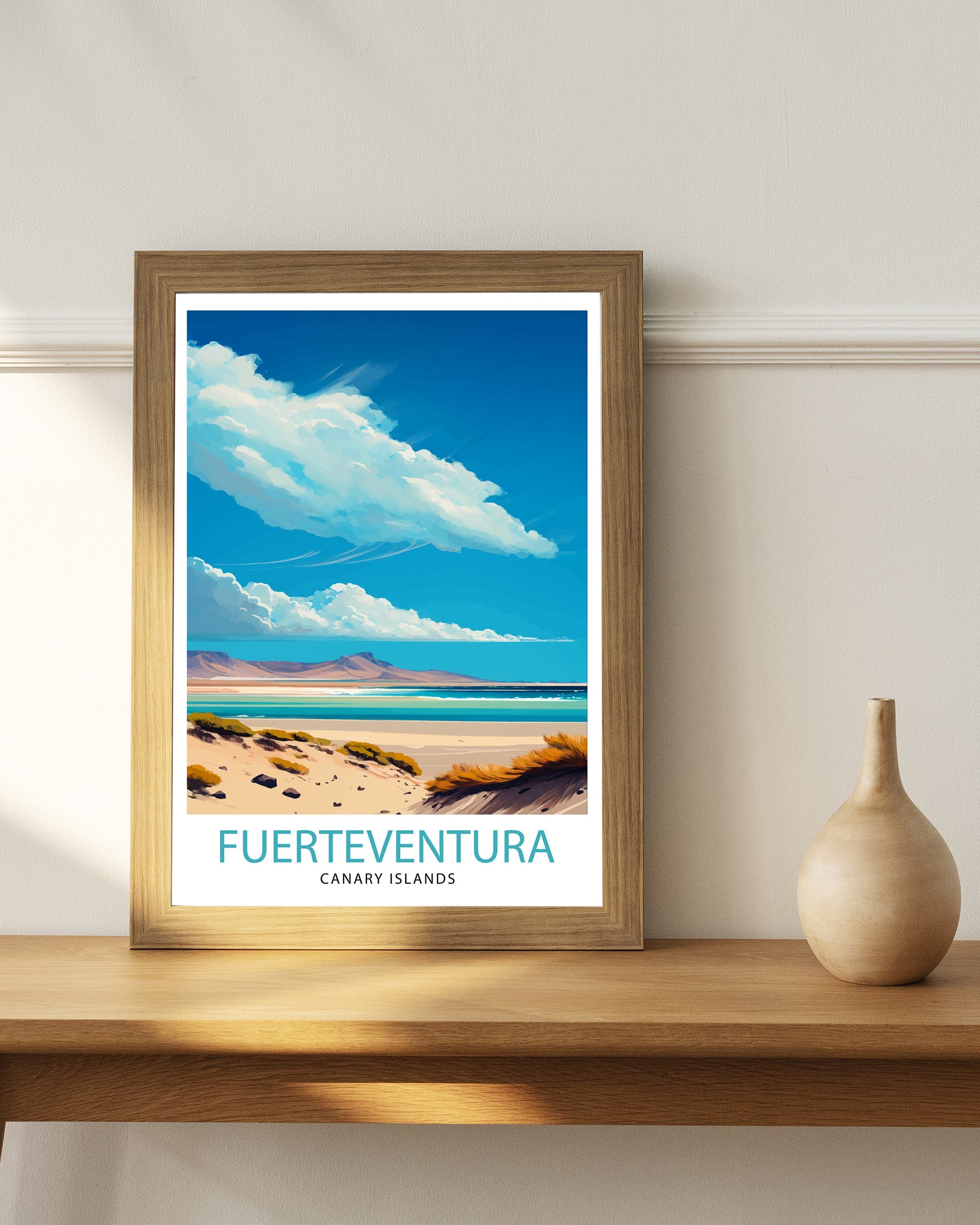 Fuerteventura Print, Canary Islands Travel Poster