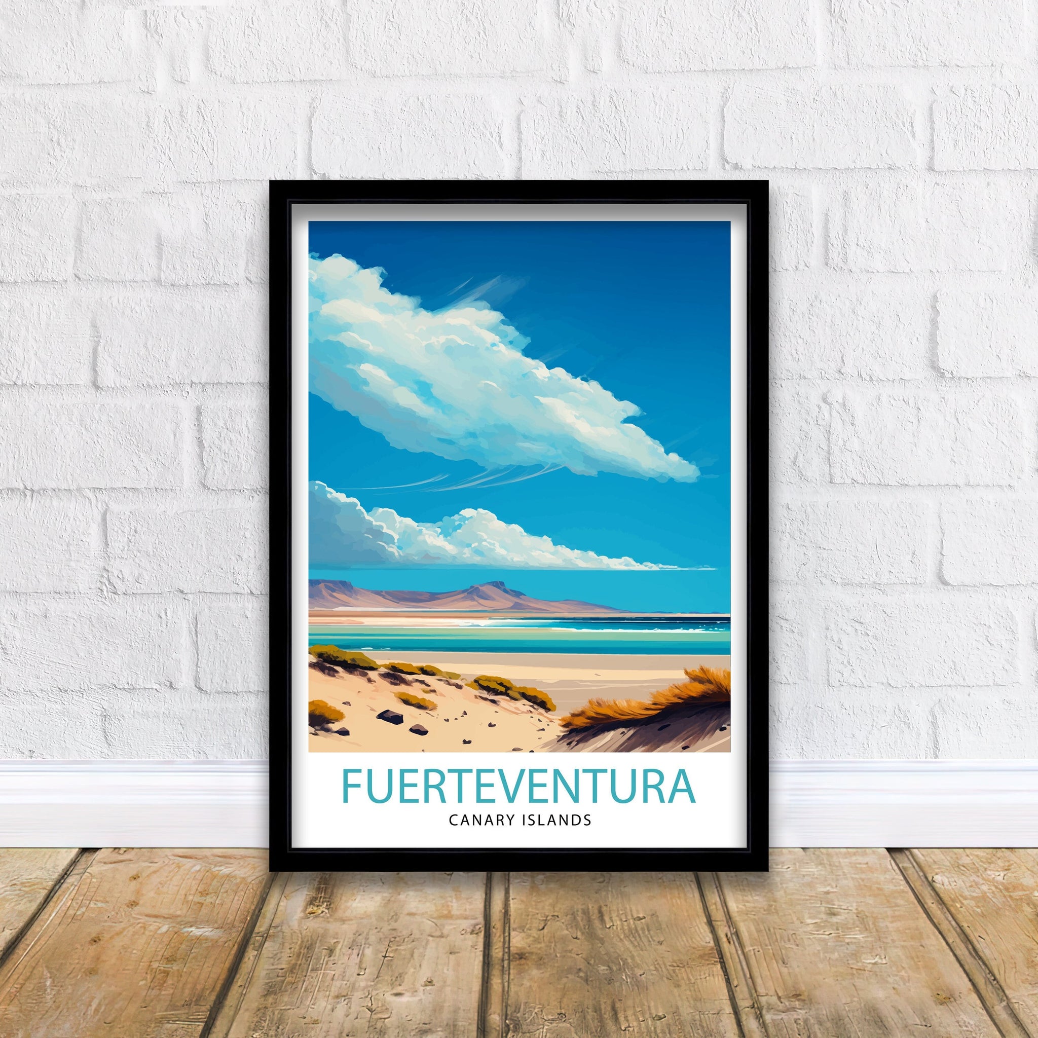 Fuerteventura Print, Canary Islands Travel Poster