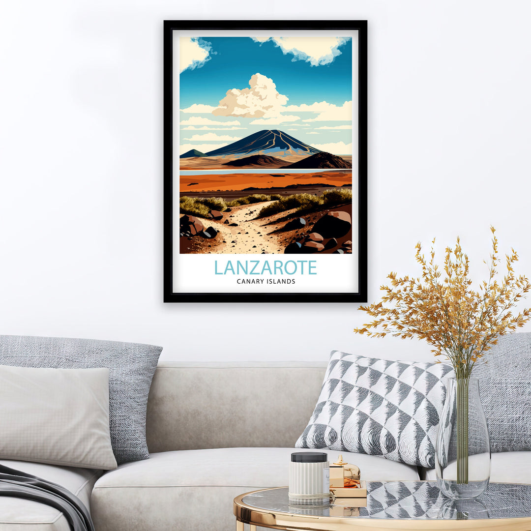 Lanzarote Travel Poster Lanzarote Wall Art Lanzarote Poster Spain Travel Posters Lanzarote Art Poster Lanzarote Illustration Lanzarote Wall