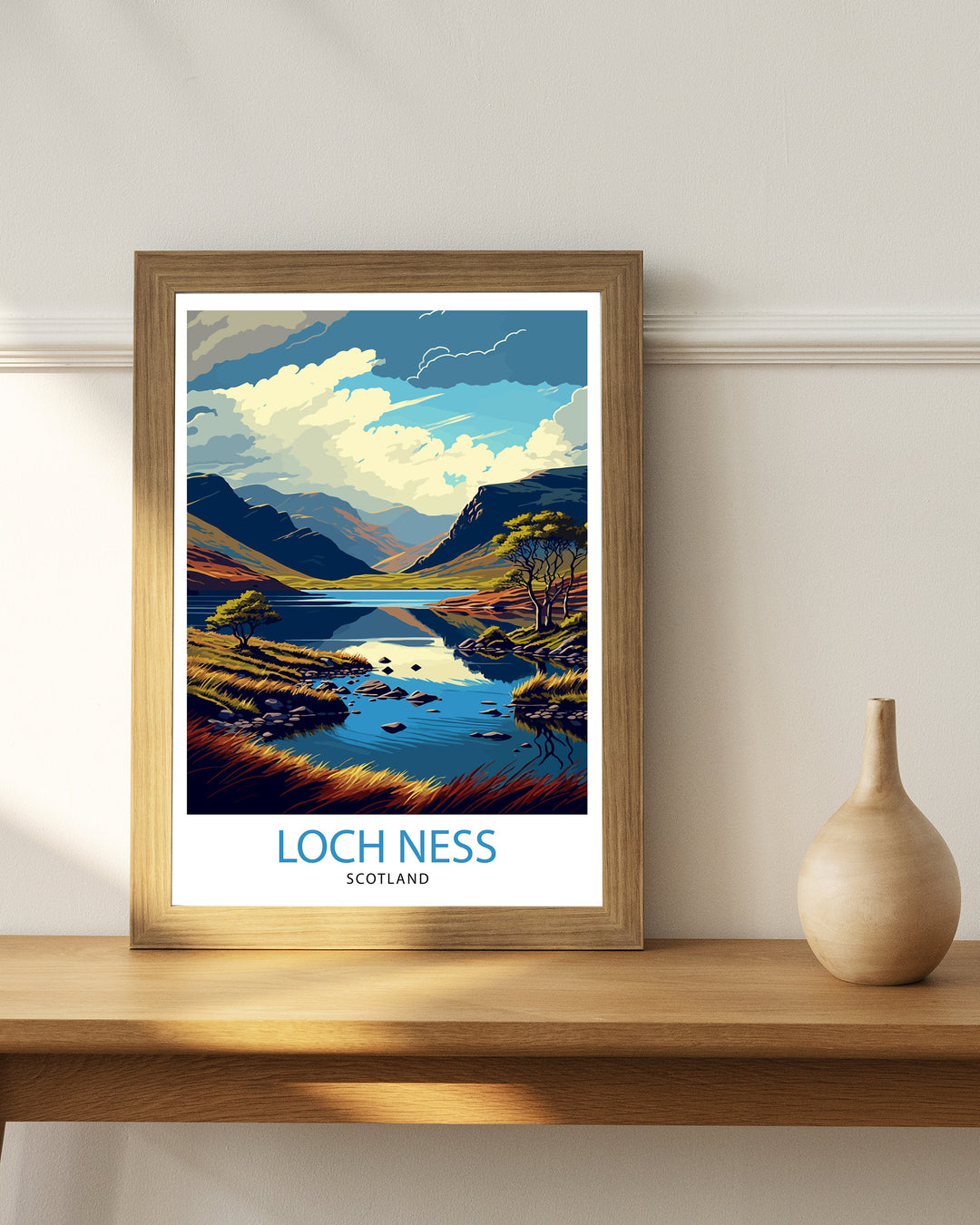 Loch Ness Scotland Travel Poster Loch Ness