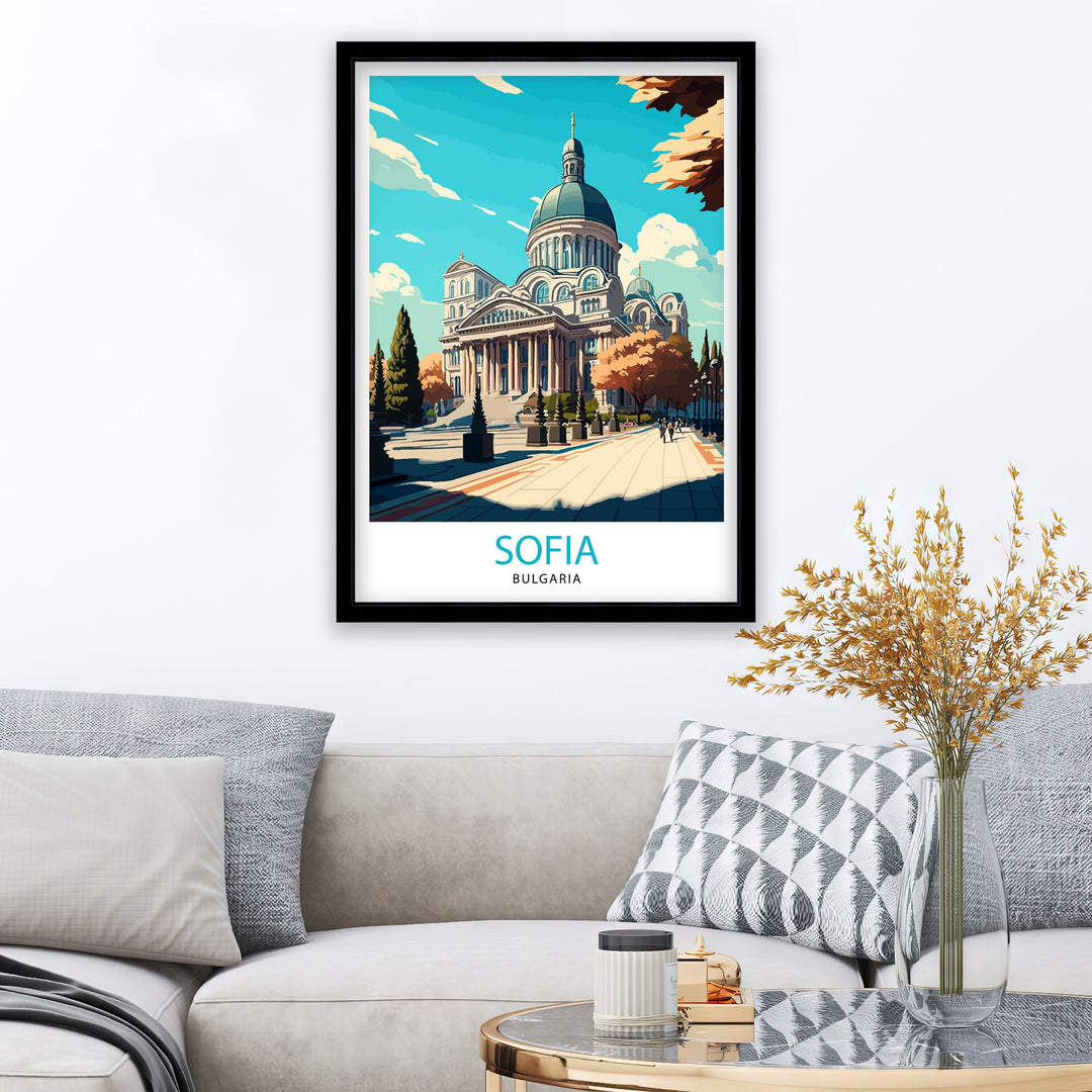 Sofia Bulgaria Travel Poster Sofia