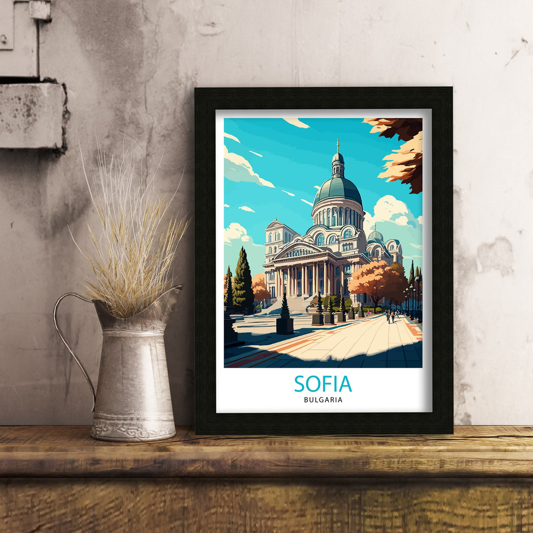 Sofia Bulgaria Travel Poster Sofia