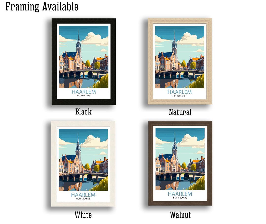 Haarlem Travel Poster Haarlem Wall Art Haarlem Home Decor Haarlem Illustration Haarlem Netherlands Travel Poster