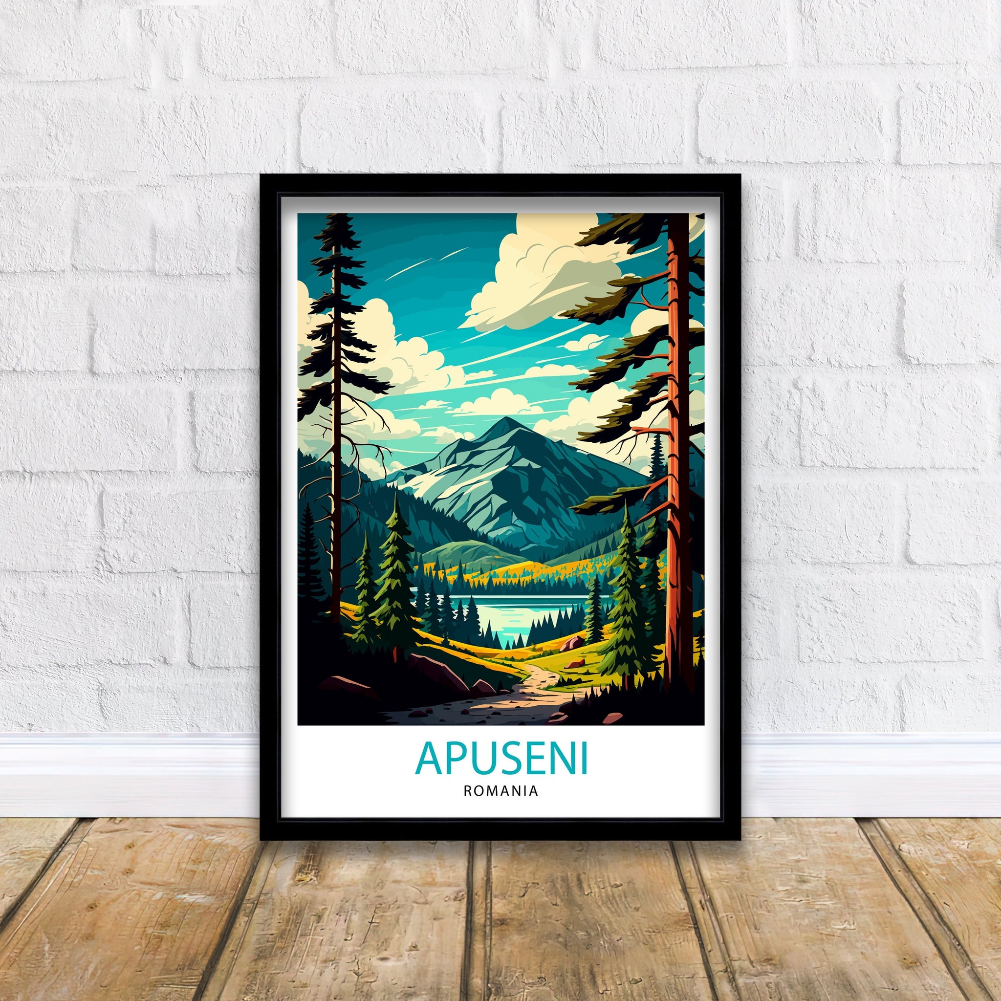 Apuseni Natural Park Illustration, Romania Travel Poster