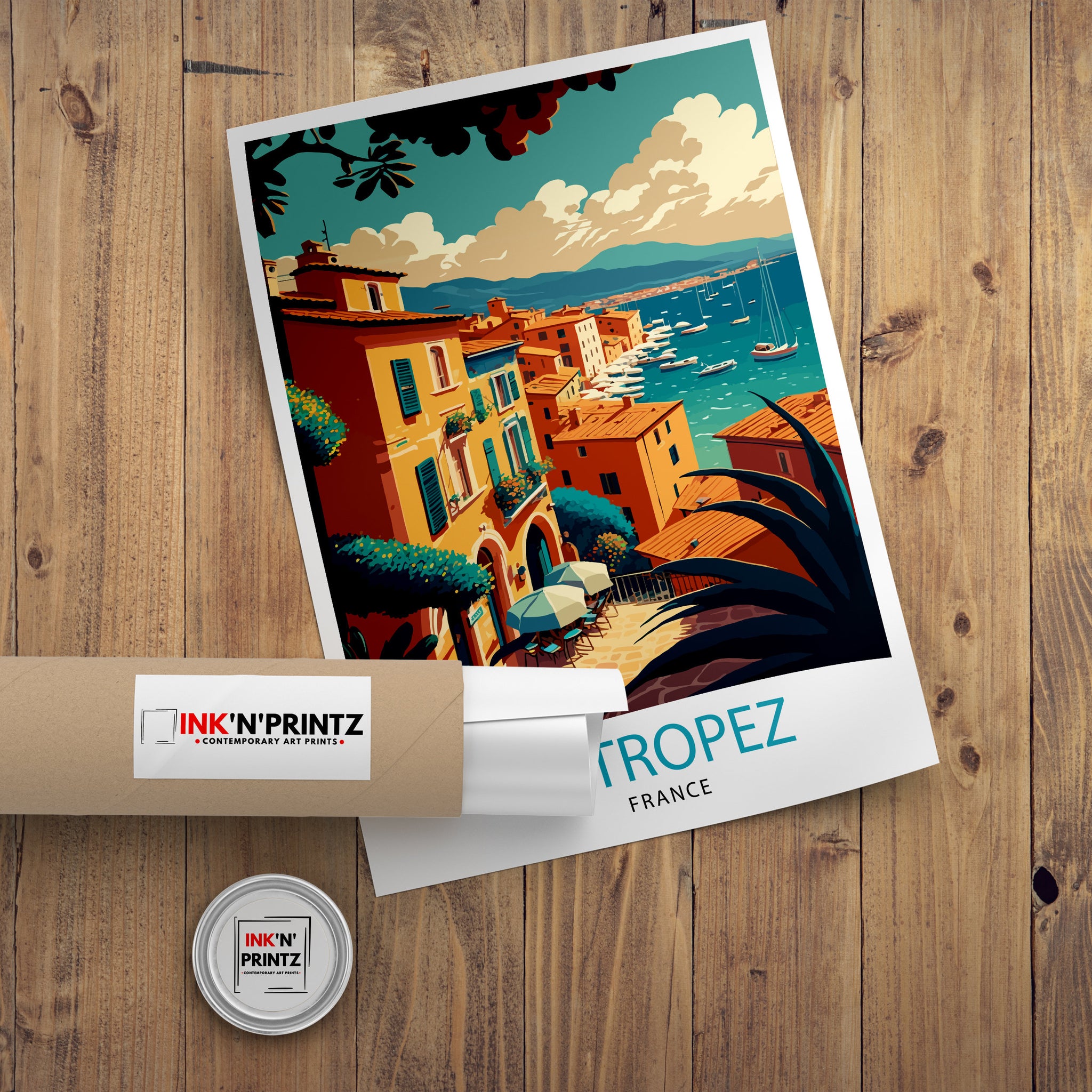 St. Tropez Travel Poster | French Riviera Home Decor