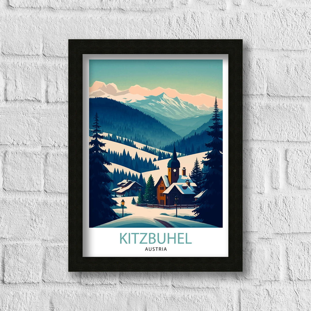 Kitzbuhel Austria Travel Poster Kitzbuhel