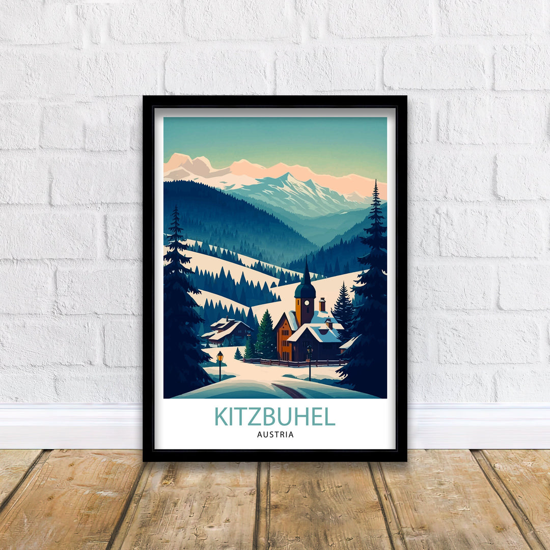 Kitzbuhel Austria Travel Poster Kitzbuhel