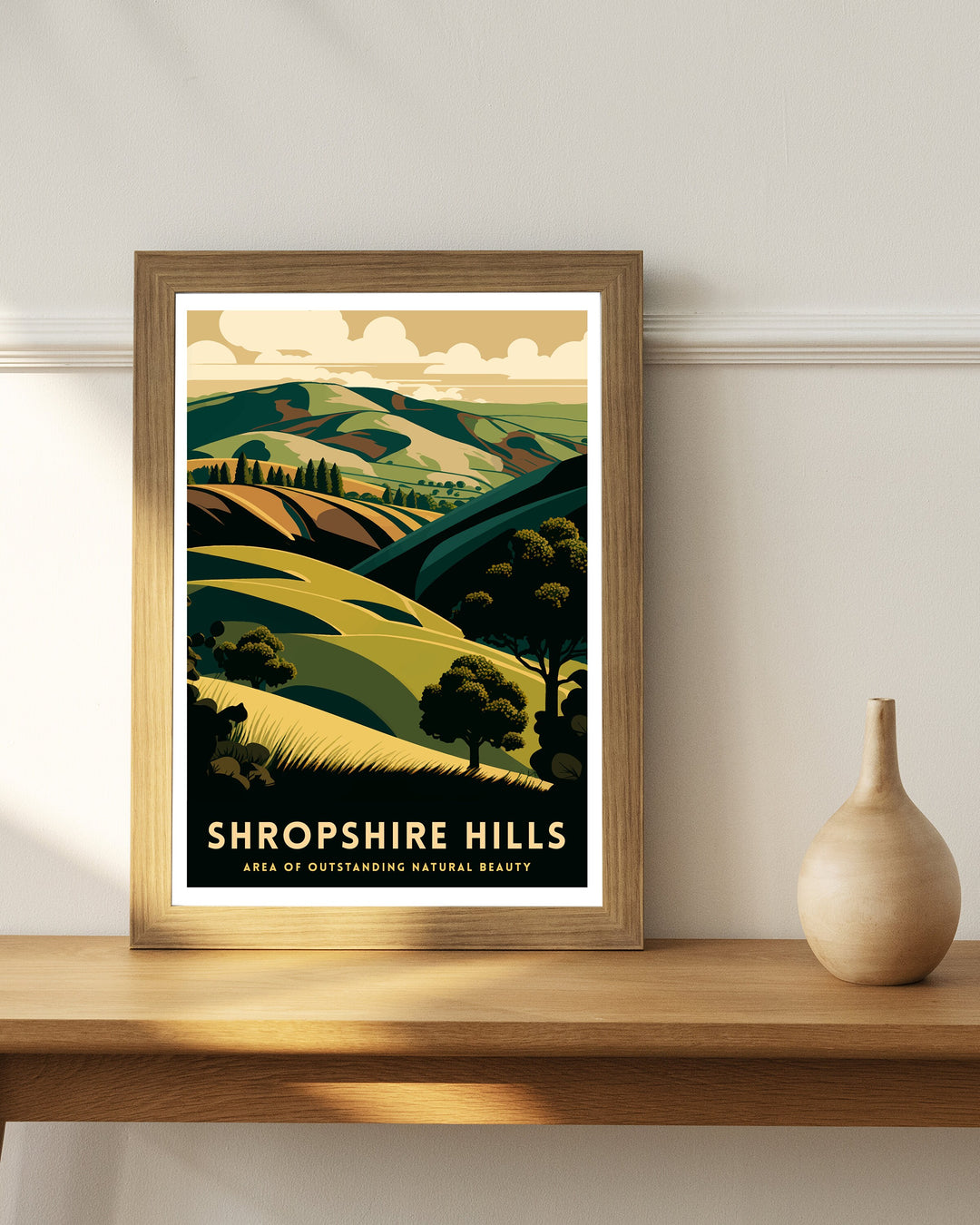 Shropshire Hills Travel Poster Shropshire