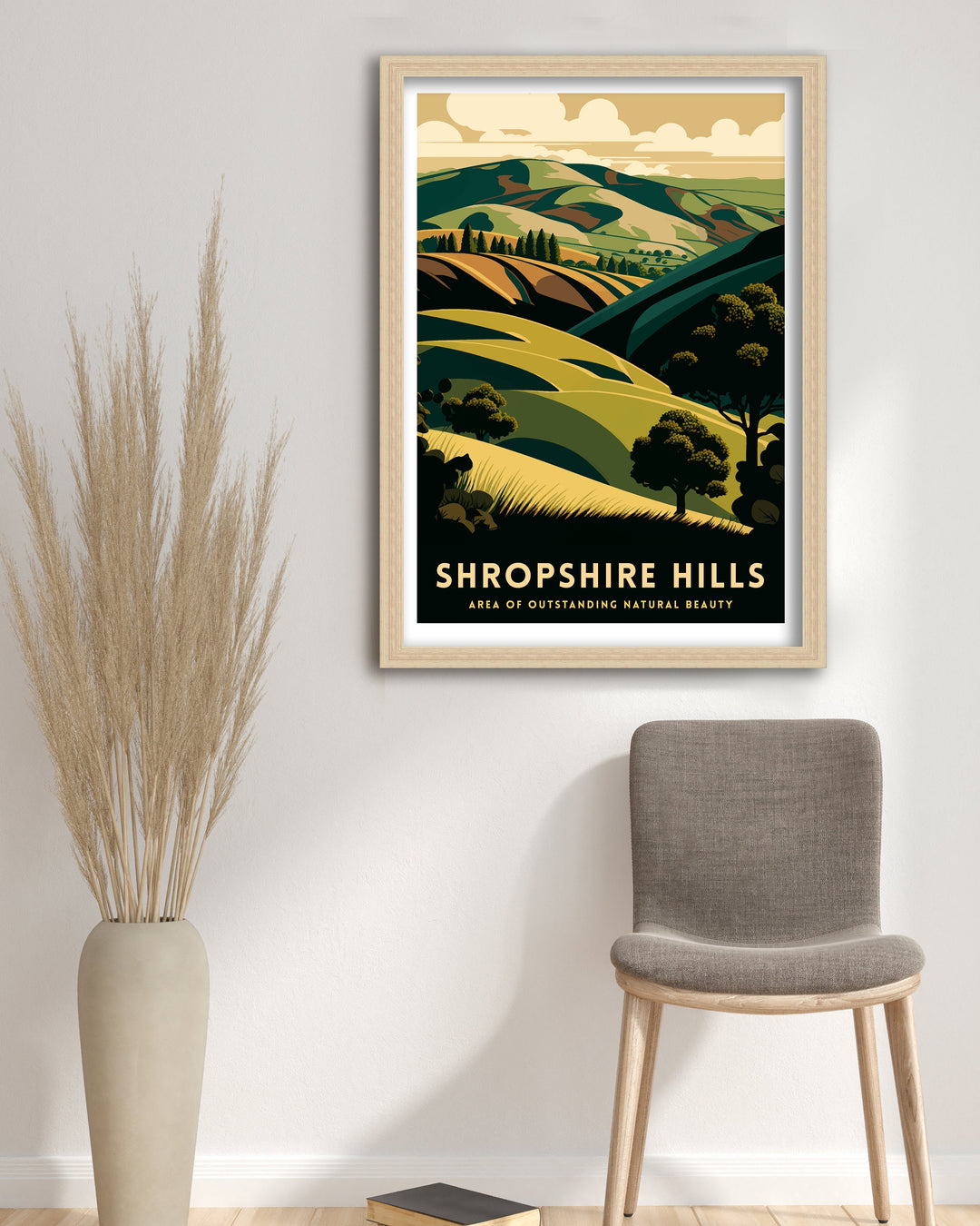 Shropshire Hills Travel Poster Shropshire