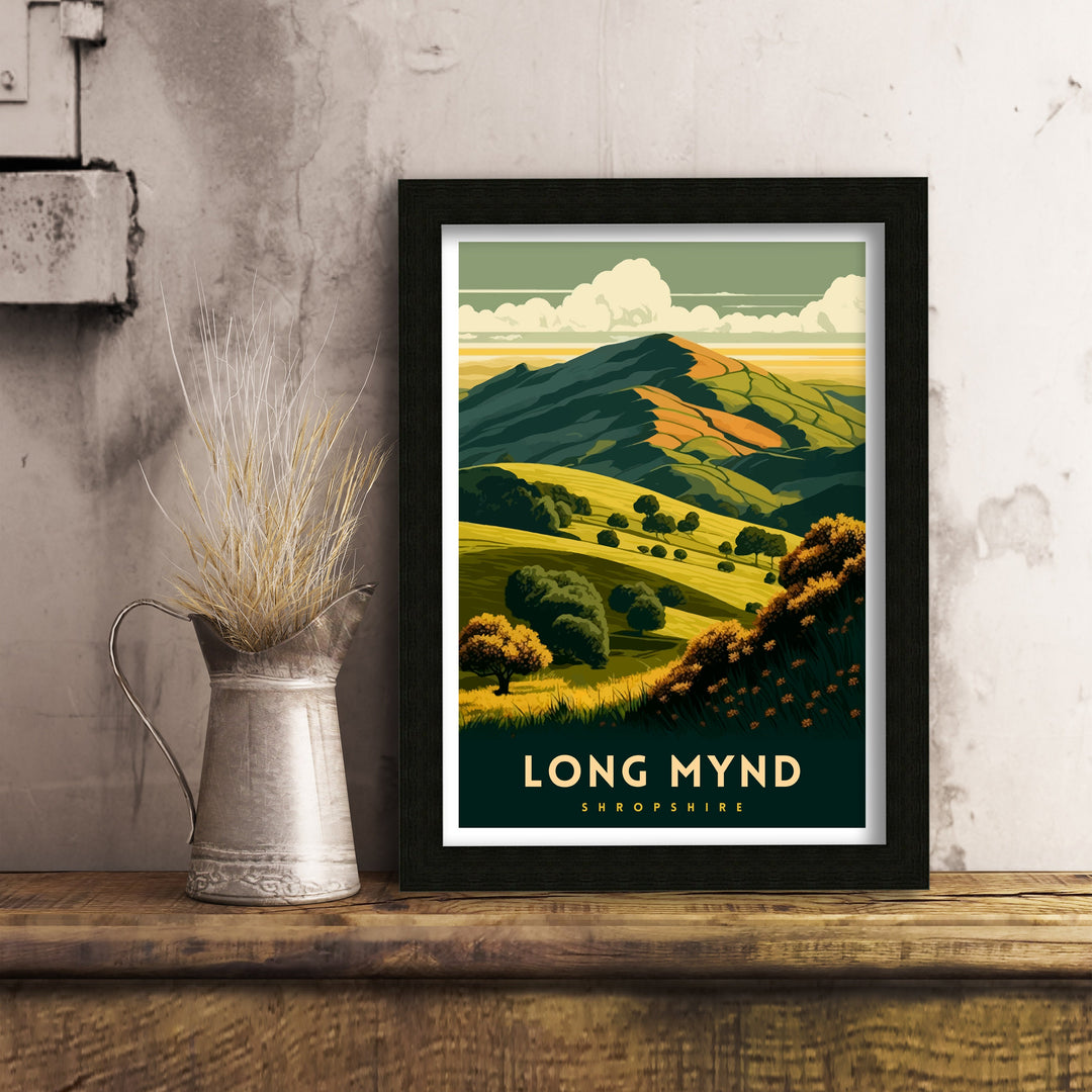 Long Mynd Shropshire Travel Poster