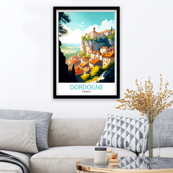 Dordogne France Travel Poster Dordogne