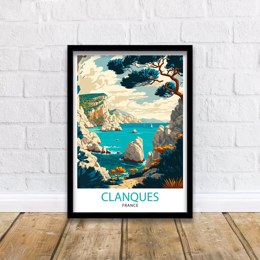 Calanques Travel Poster Marseille