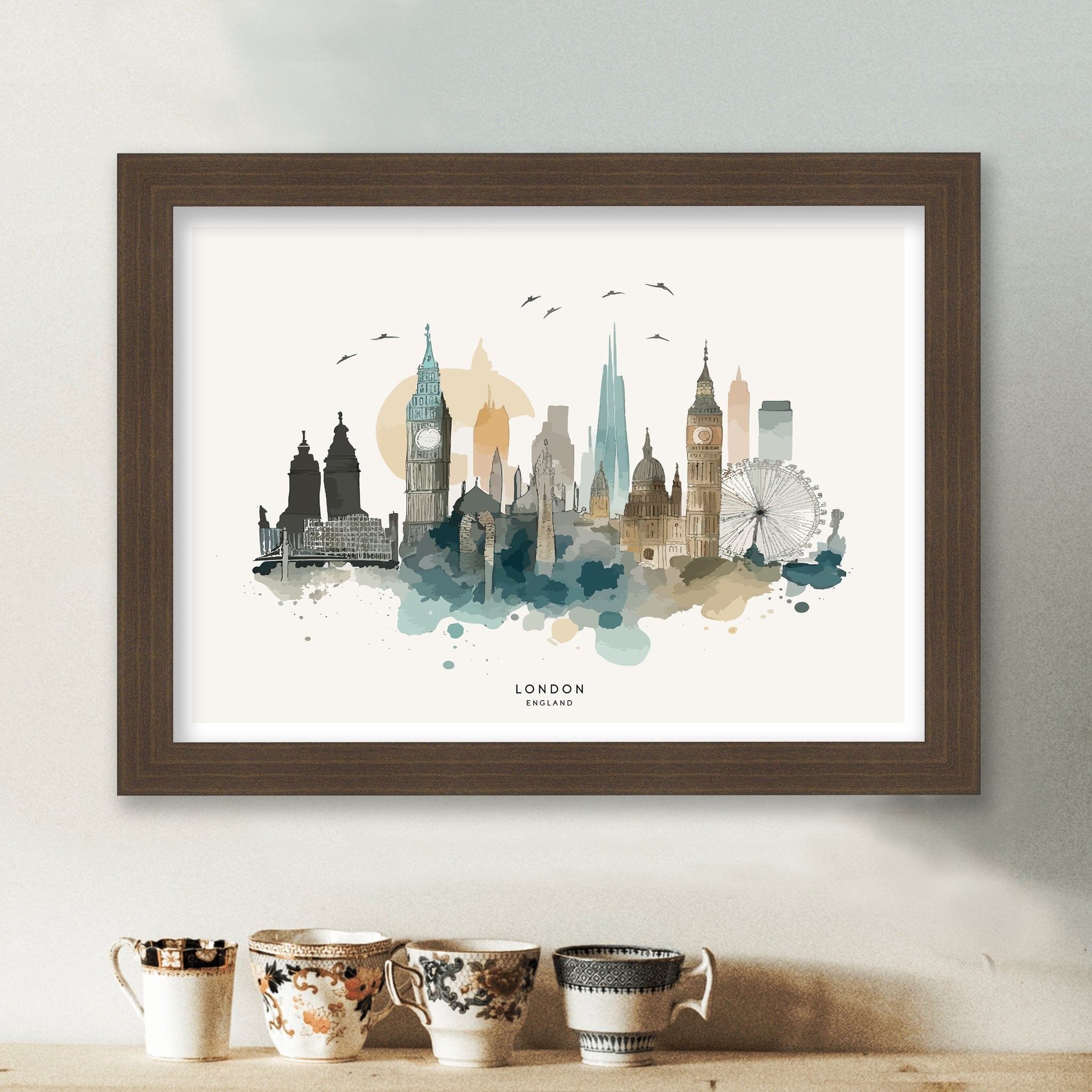 London Skyline Art Print | London Print| London Poster| London Wall Art| London| London Art Print| London Art| London Cityscape