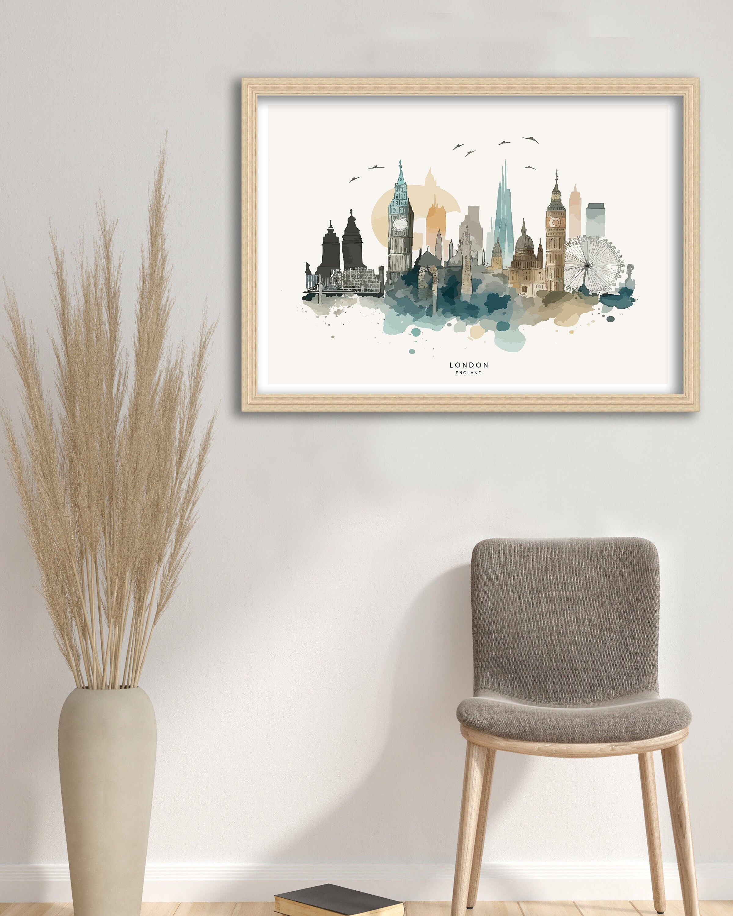 London Skyline Art Print | London Print| London Poster| London Wall Art| London| London Art Print| London Art| London Cityscape