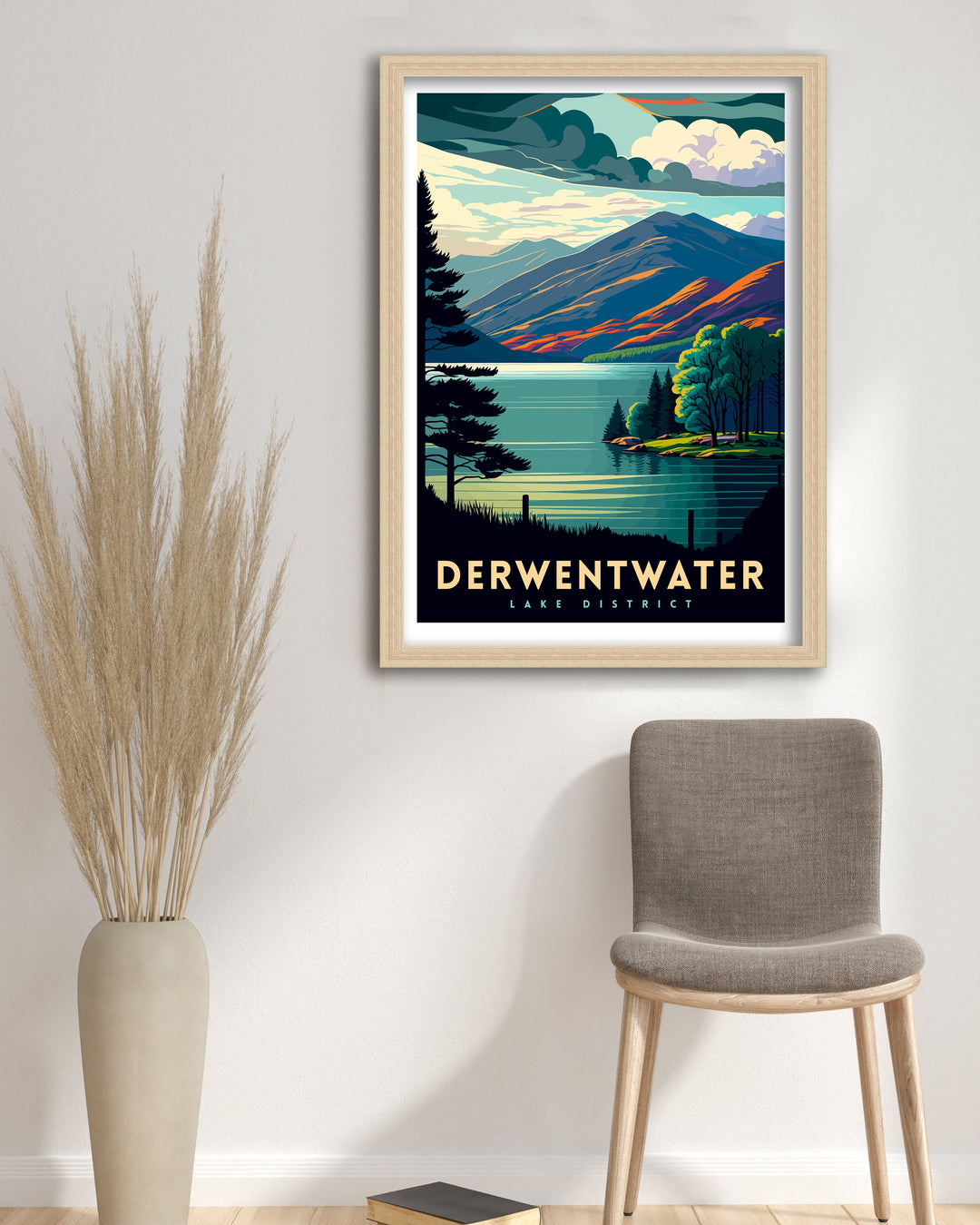 Derwentwater Lake District Travel Poster