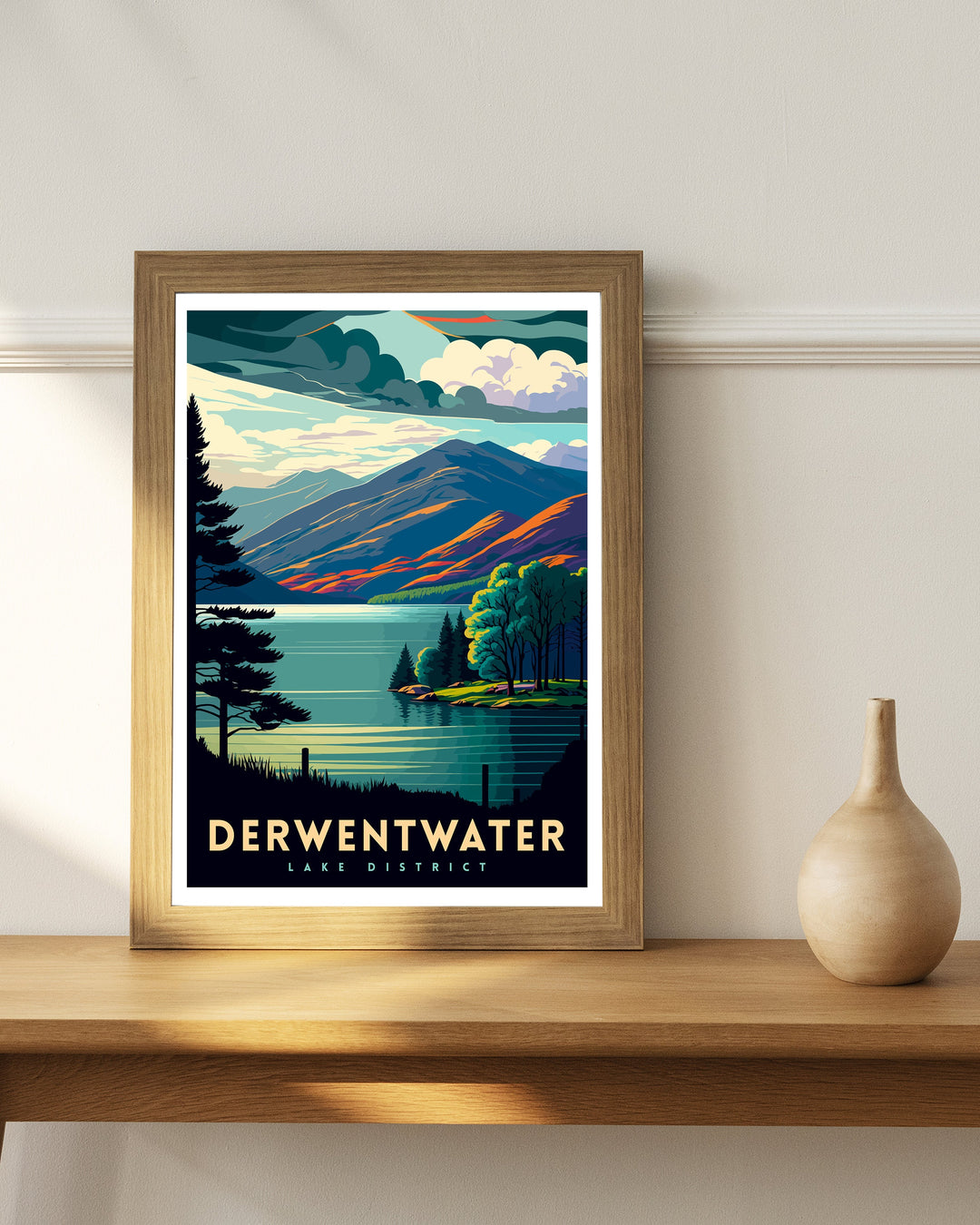 Derwentwater Lake District Travel Poster