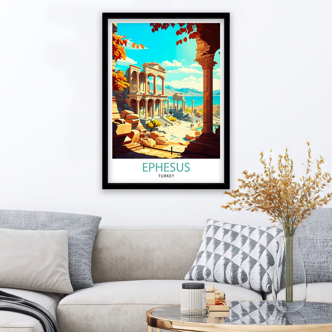 Ephesus Turkey Travel Poster Ephesus Wall Art Ephesus Poster Turkey Travel Posters Ephesus Art Poster Ephesus Illustration Ephesus