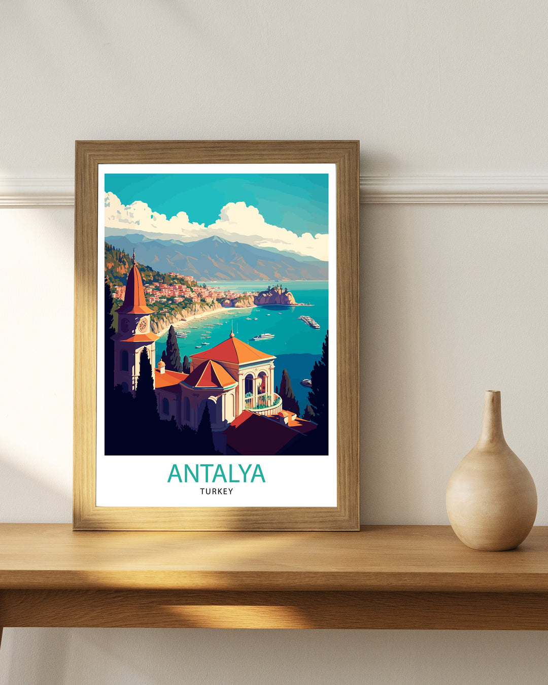 Antalya Turkey Travel Poster Antalya