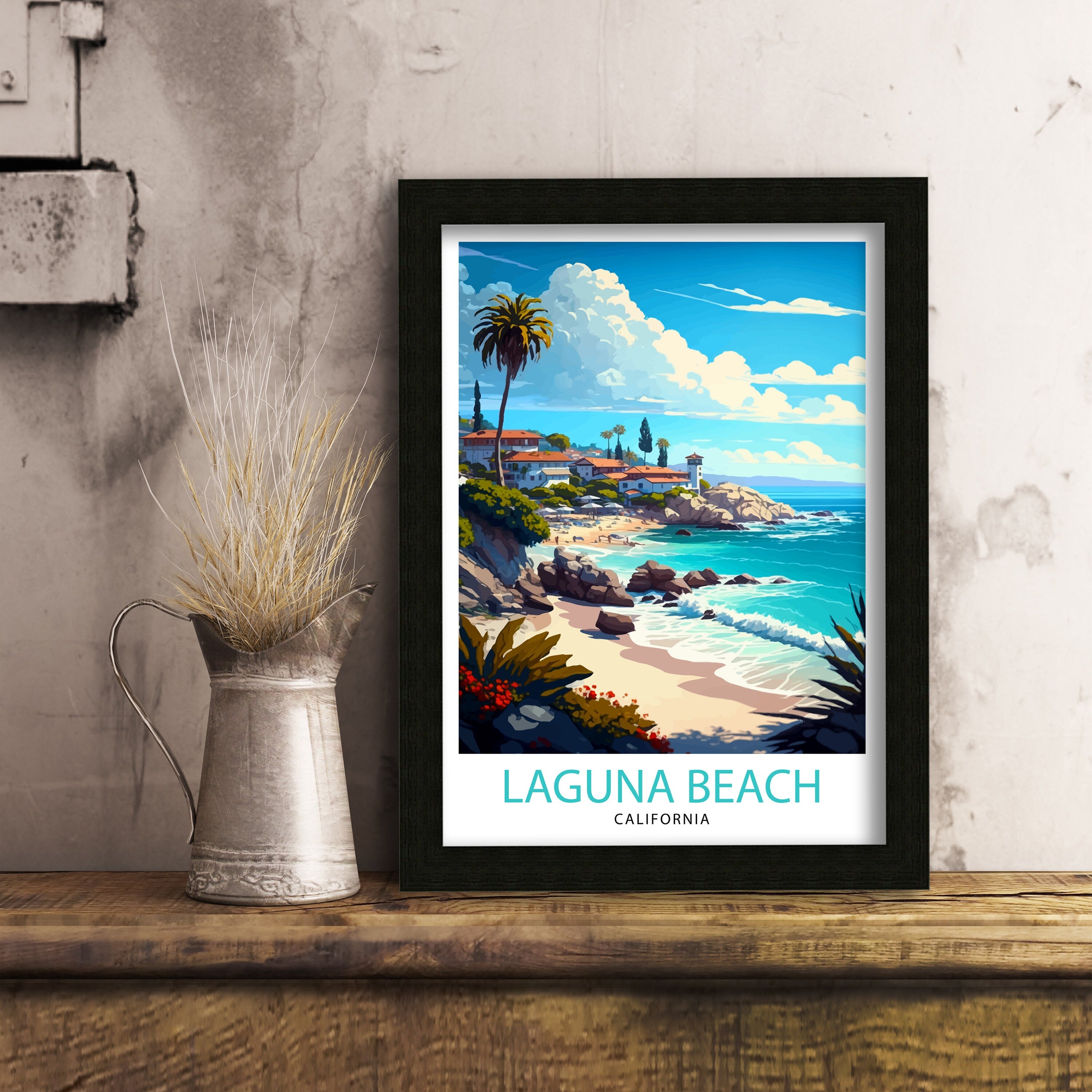 Laguna Beach Travel Print | Coastal California Wall Art