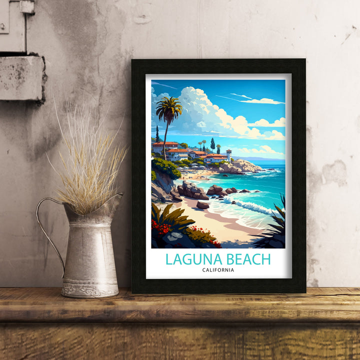 Laguna Beach California Travel Poster